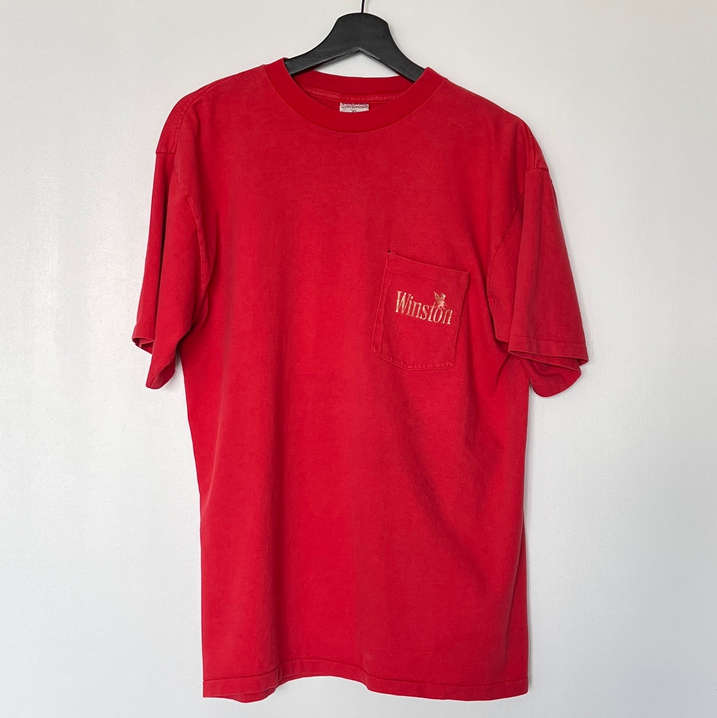 1990s Winston Red Pocket T-Shirts with Eagle Flock Print
