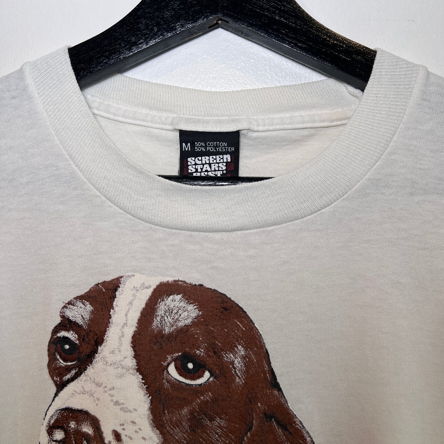 1990s Screen Star Best T-Shirts with Dog Graphic Print