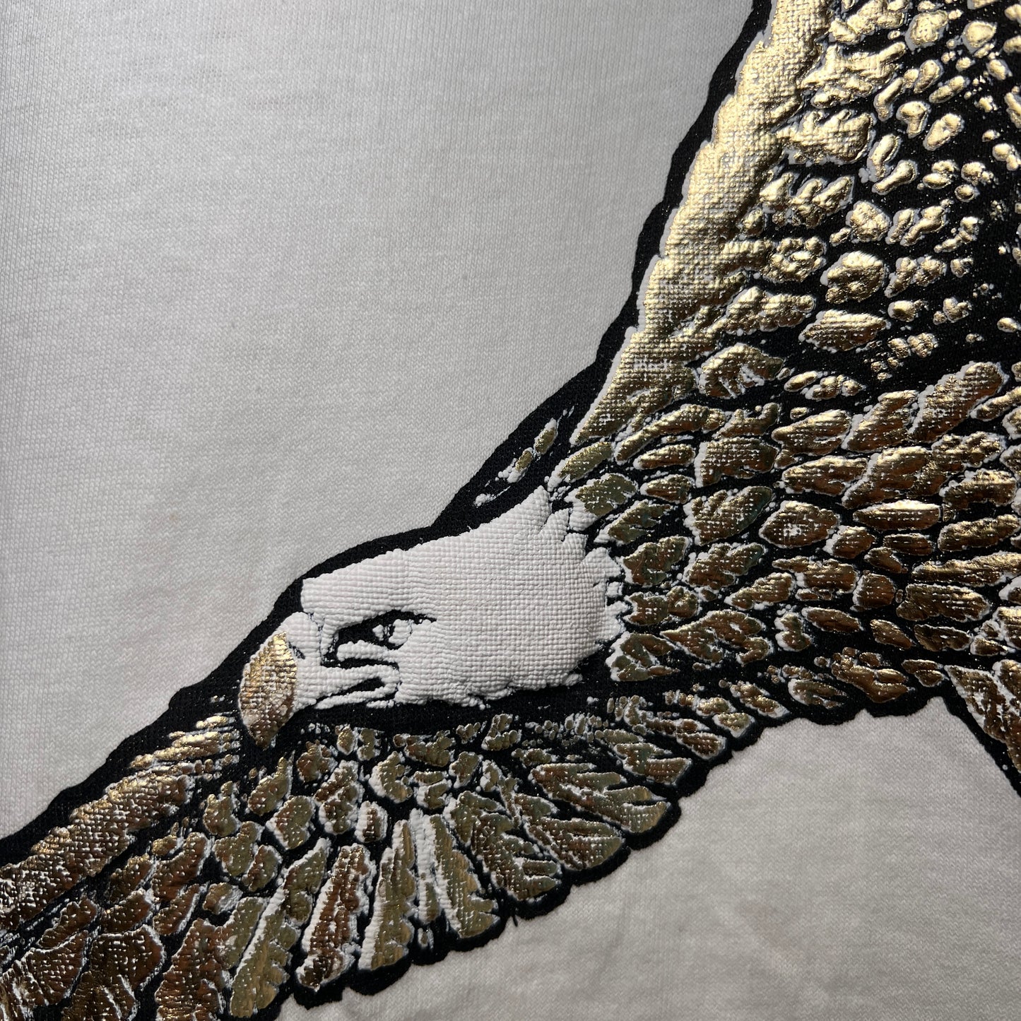1990s Winston White Pocket T-Shirts with Eagle Flock Print