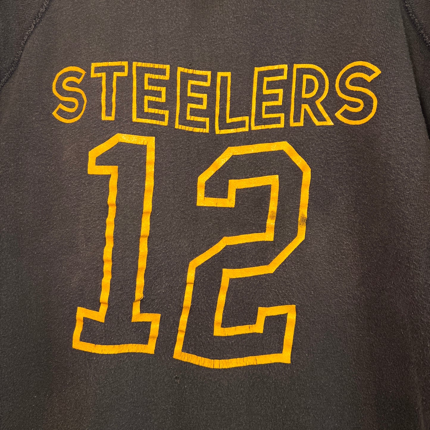 1960s 2 Tone Sweatshirt with Steelers 12 Print