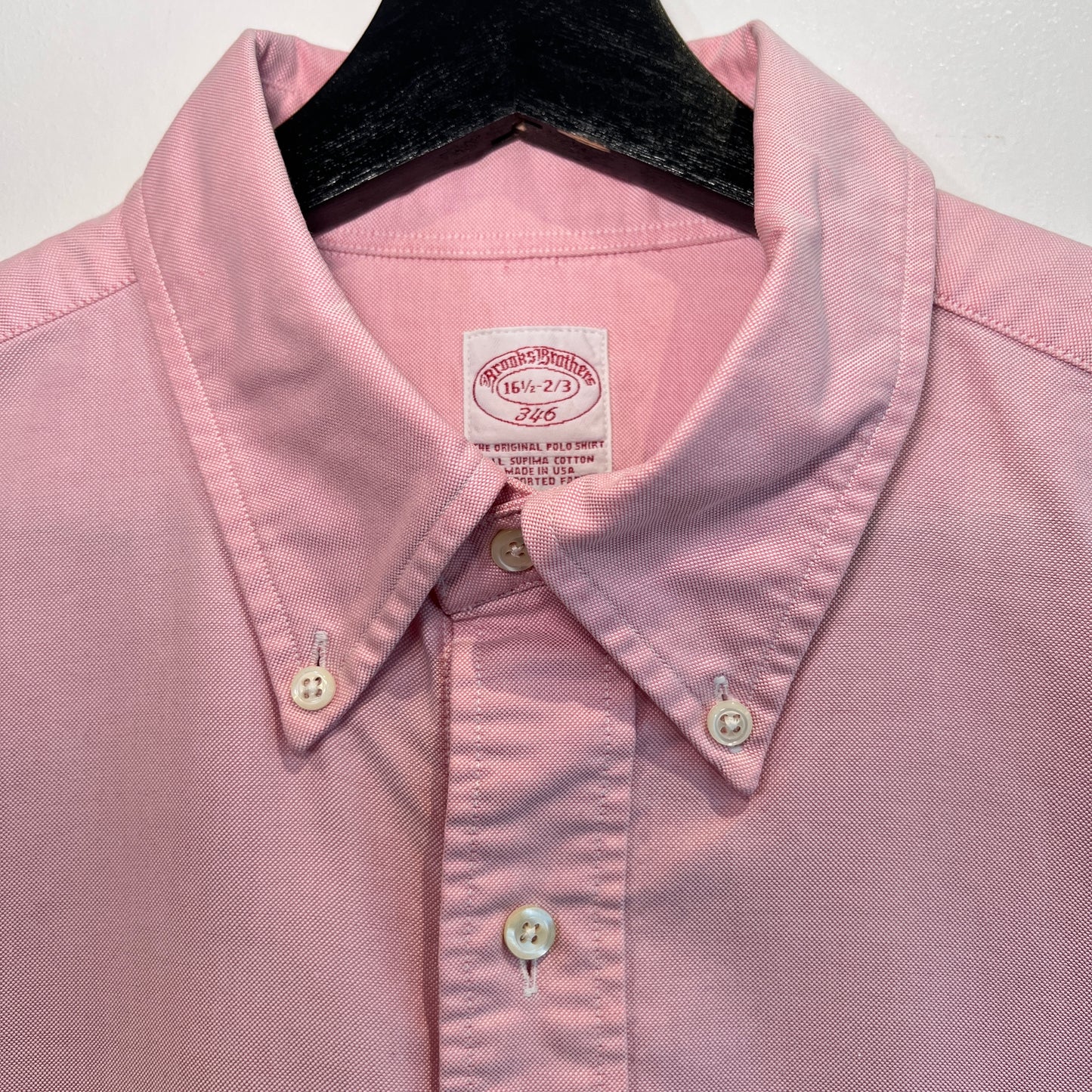1990s Brooks Brothers Pink Oxford Shirt