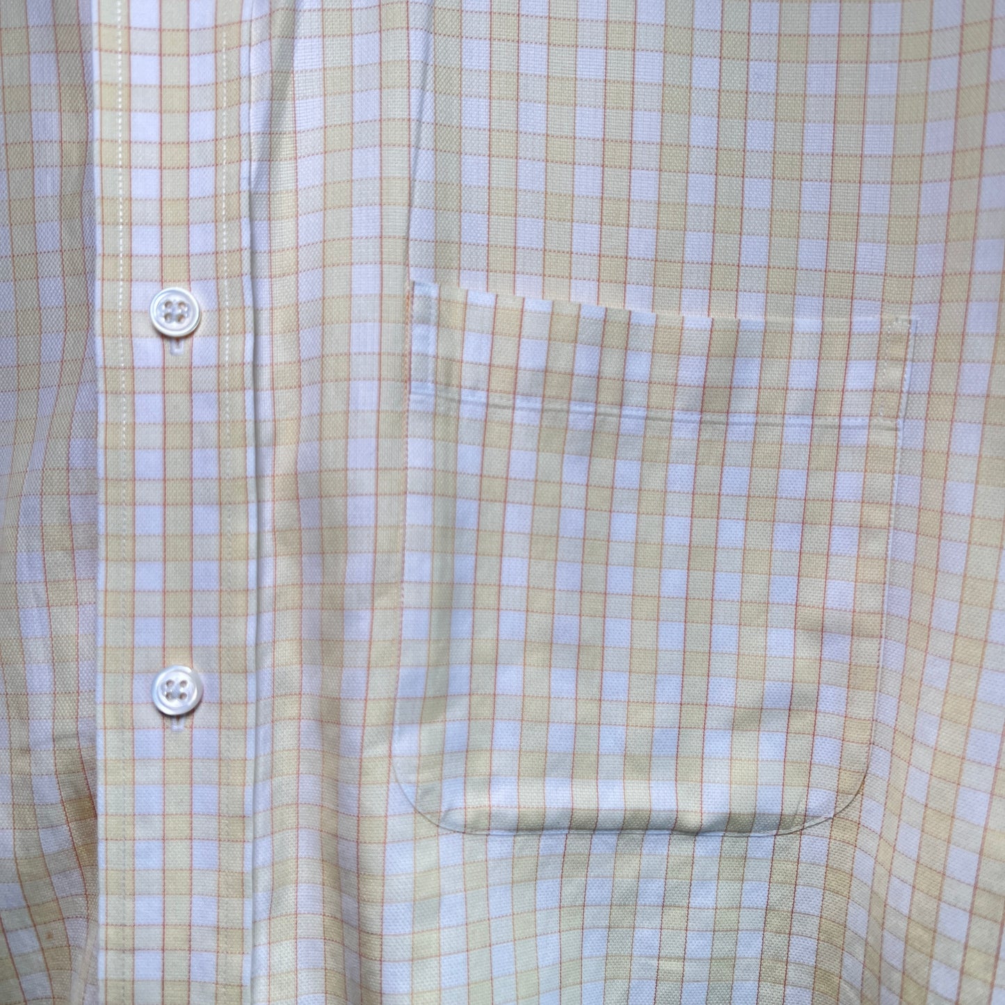 1980s Brooks Brothers Yellow Checkered Oxford Shirt