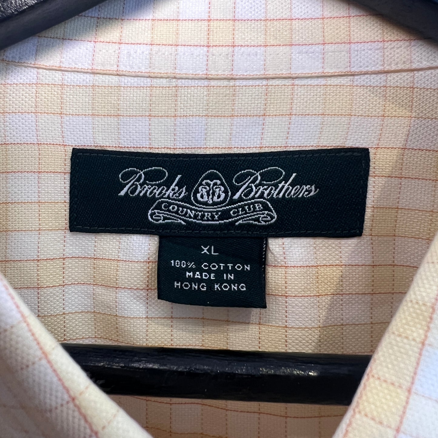1980s Brooks Brothers Yellow Checkered Oxford Shirt