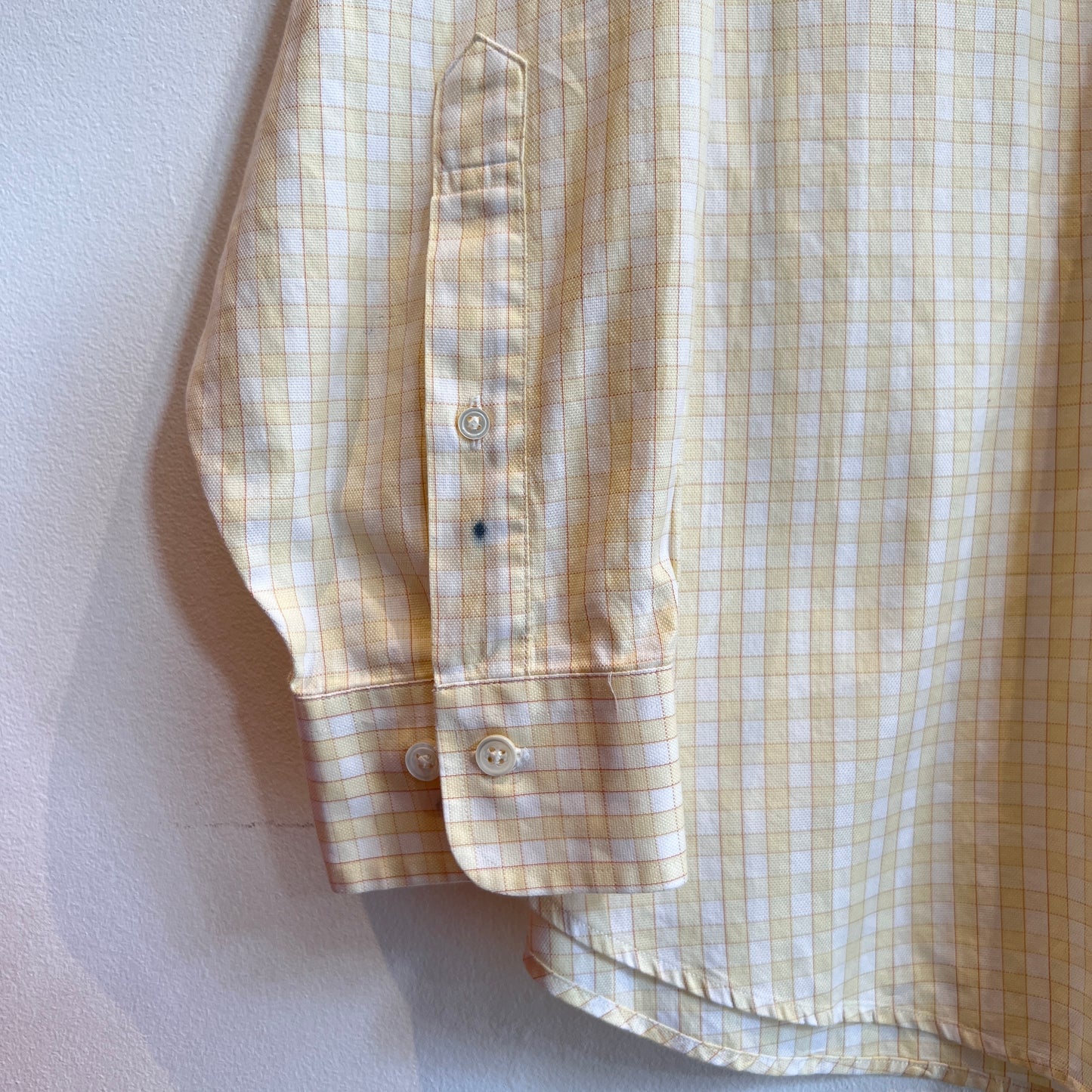1980s Brooks Brothers Yellow Checkered Oxford Shirt