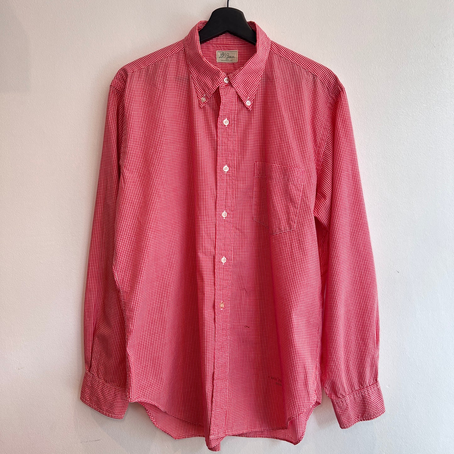1960s L.L.Bean Red Checkered Oxford Shirt