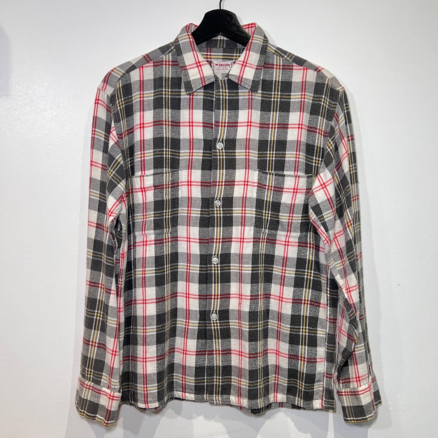 1950s McGregor Red Black Checkered Flannel Shirt