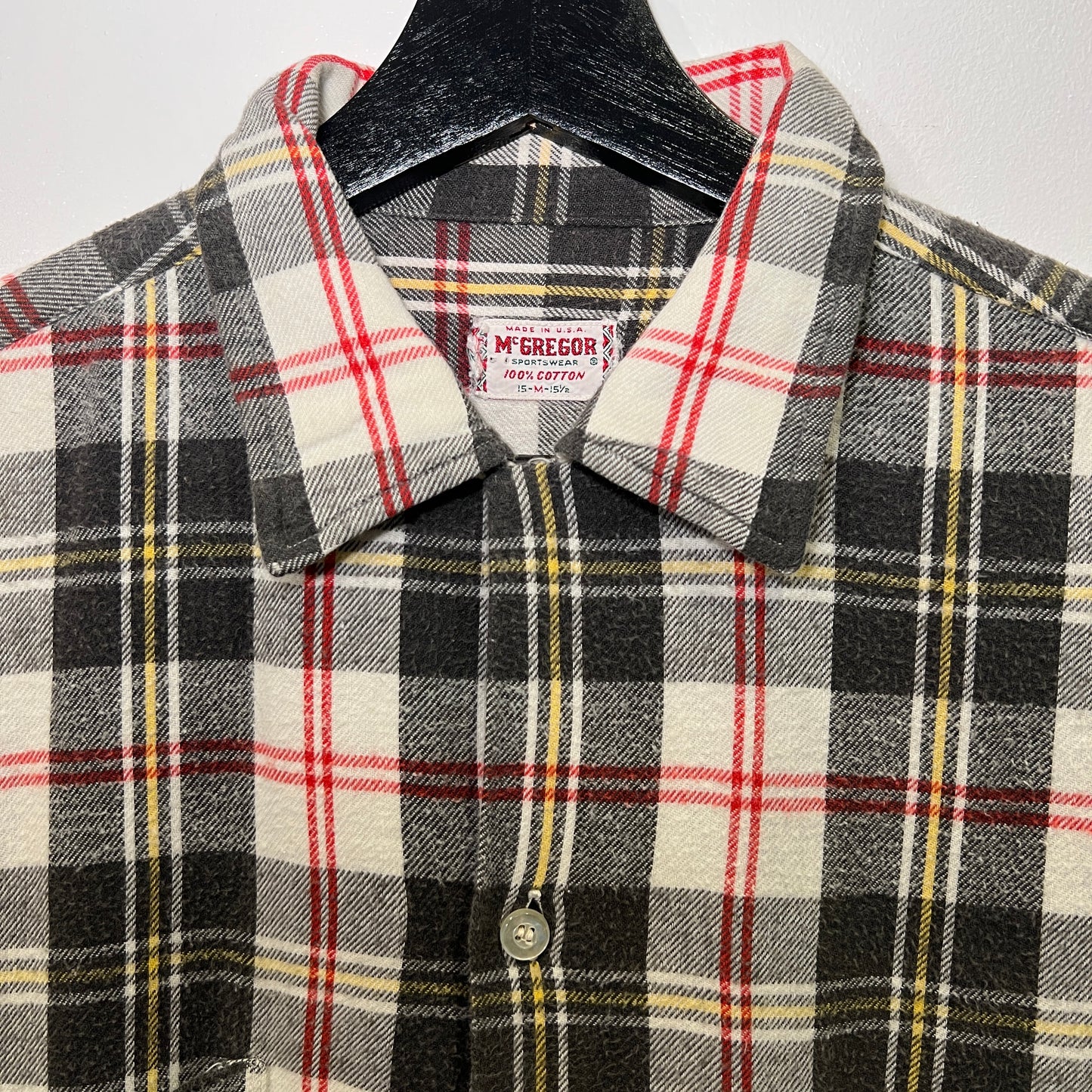 1950s McGregor Red Black Checkered Flannel Shirt