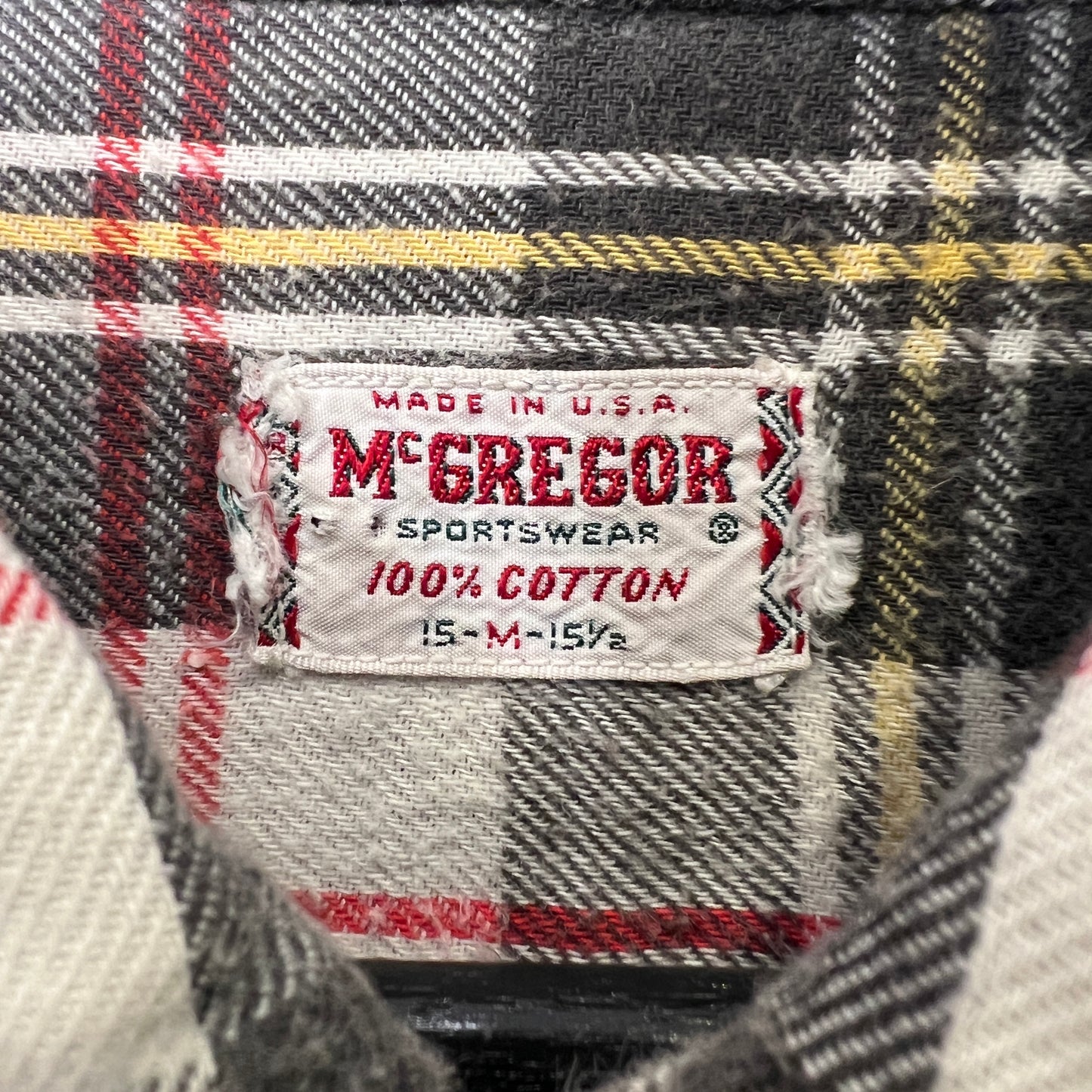 1950s McGregor Red Black Checkered Flannel Shirt