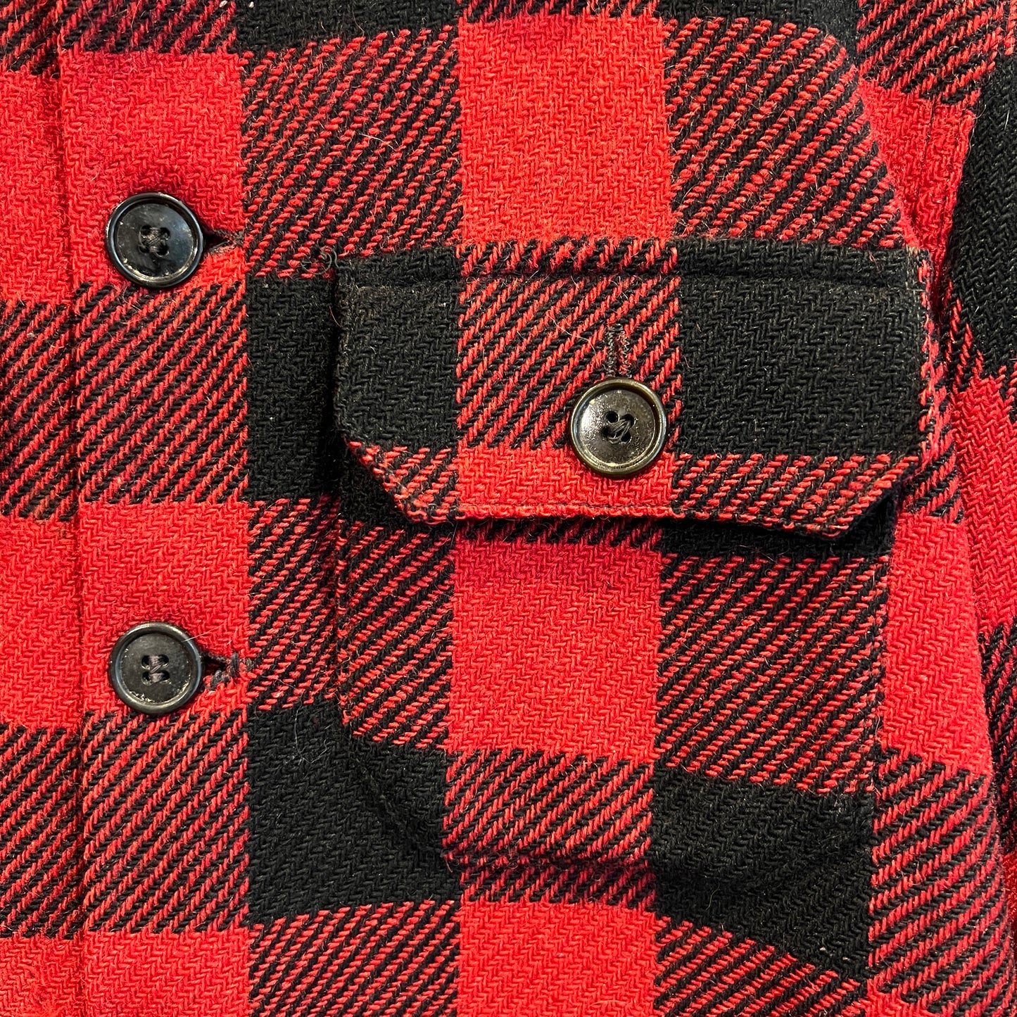 1950s Levi's Red Black Checkered Flannel Shirt