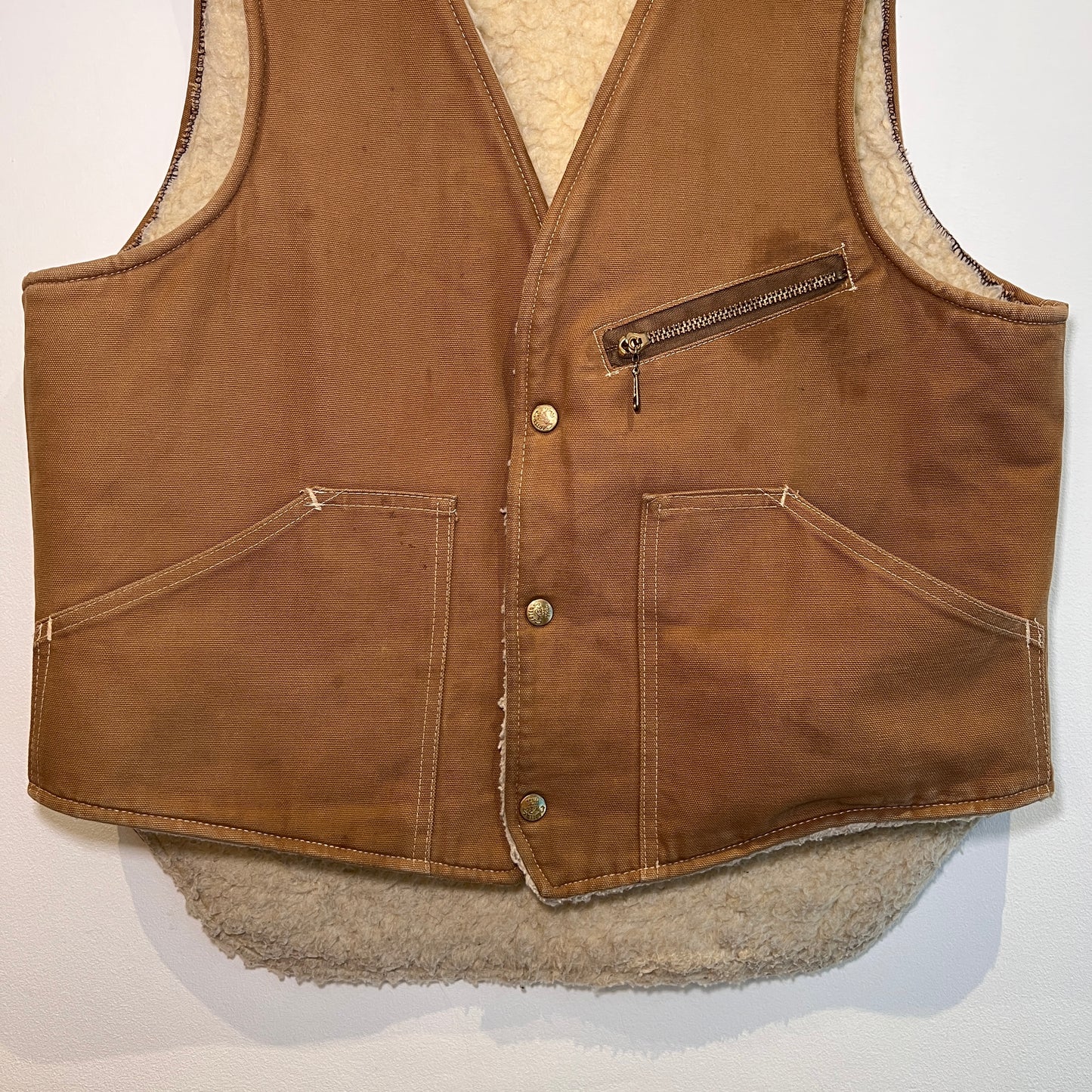 1960s Carter Canvas Wool Vest