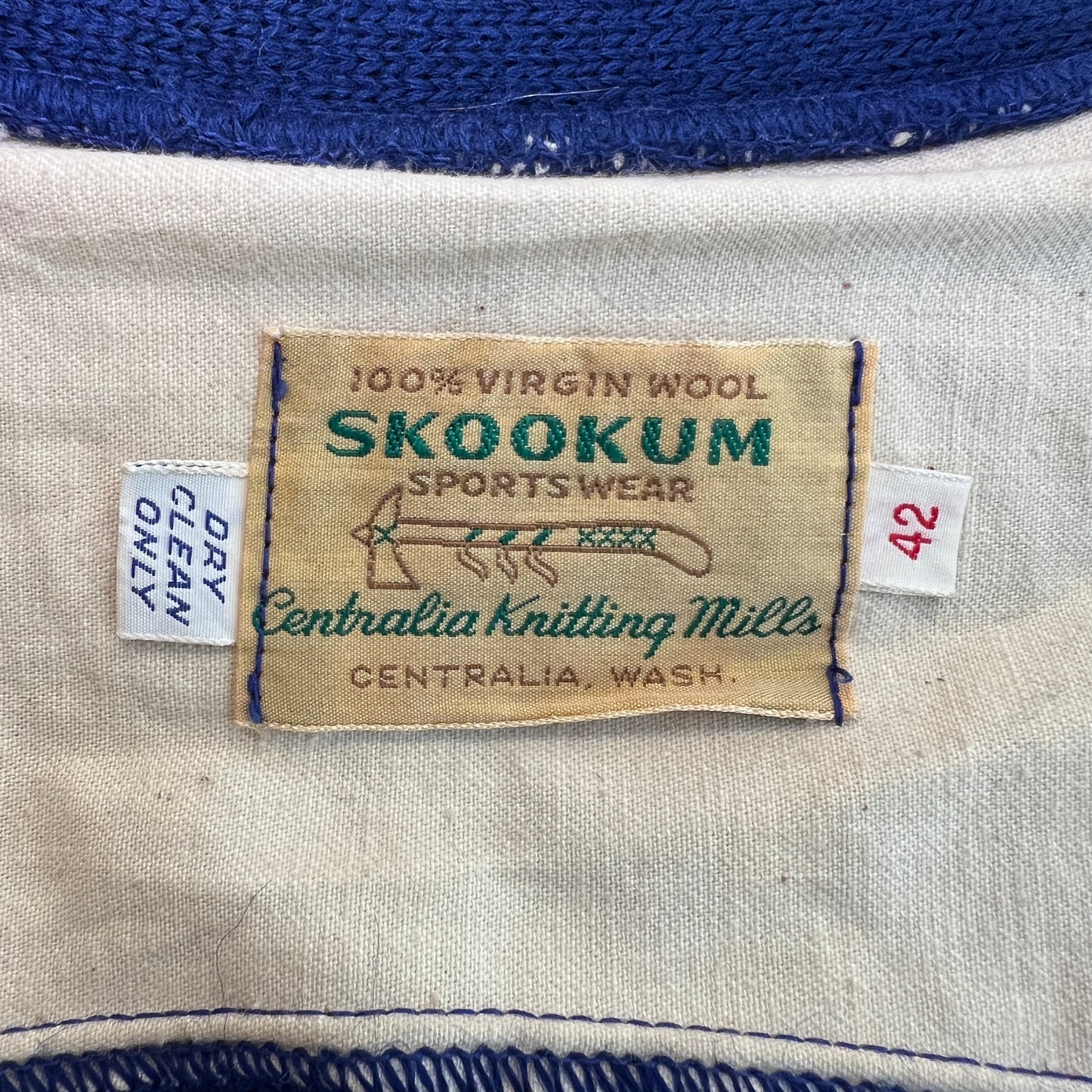 1950s Skookum Blue Shooting Cardigan
