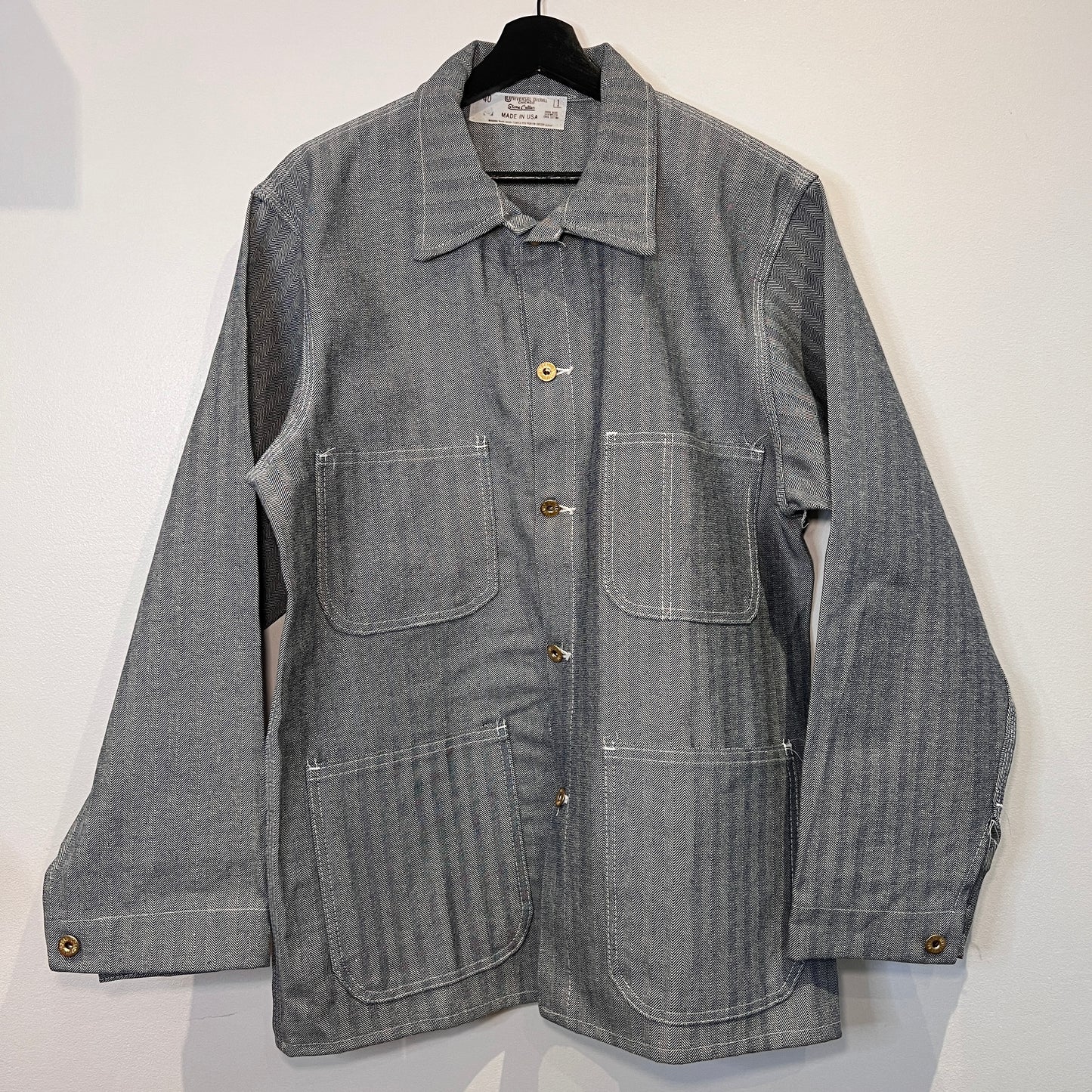 1970s Universal Overall Chicago Navy Blue HBT Chore Jacket