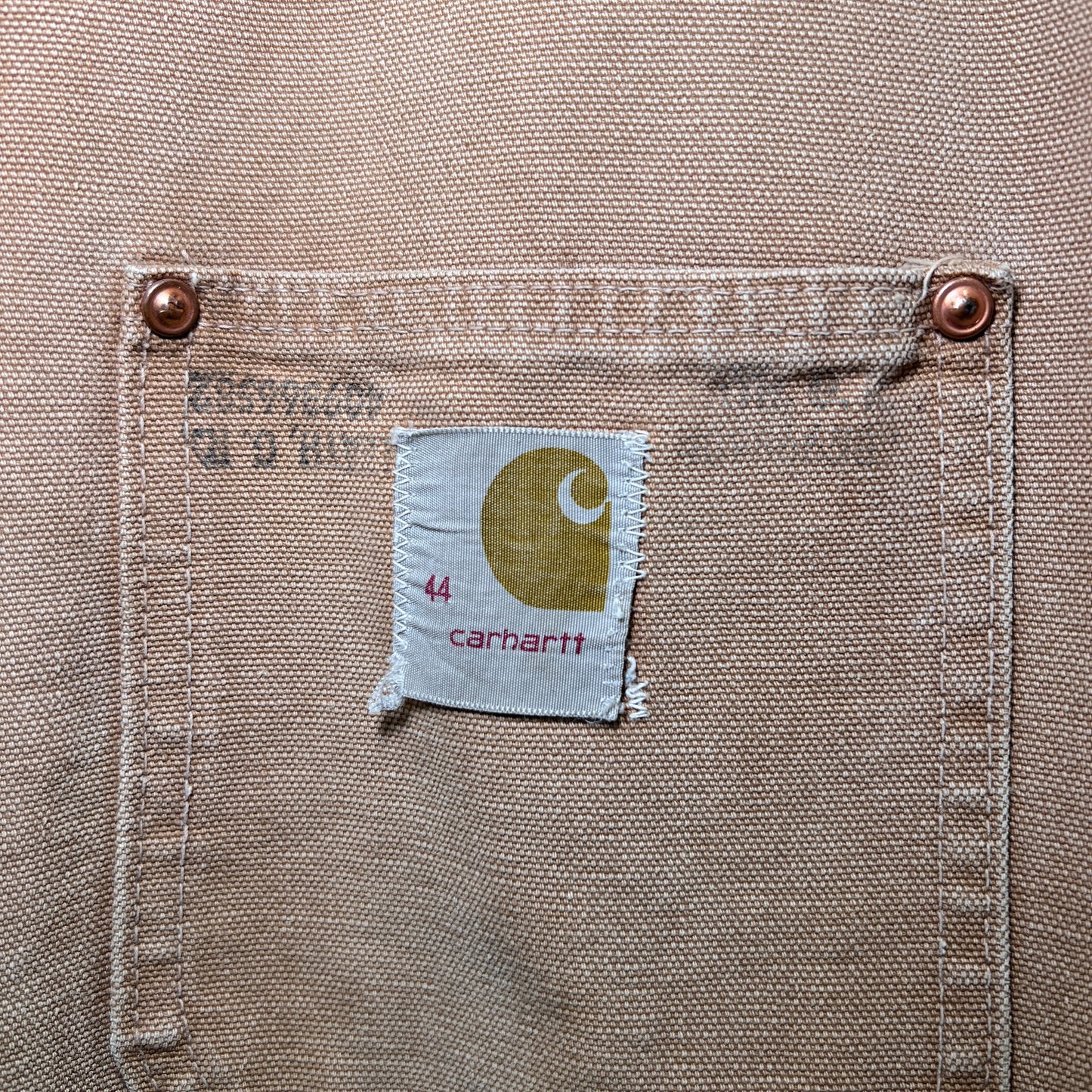 1970s Carhartt Faded & Distressed Blanket Lined Canvas Chore Jacket