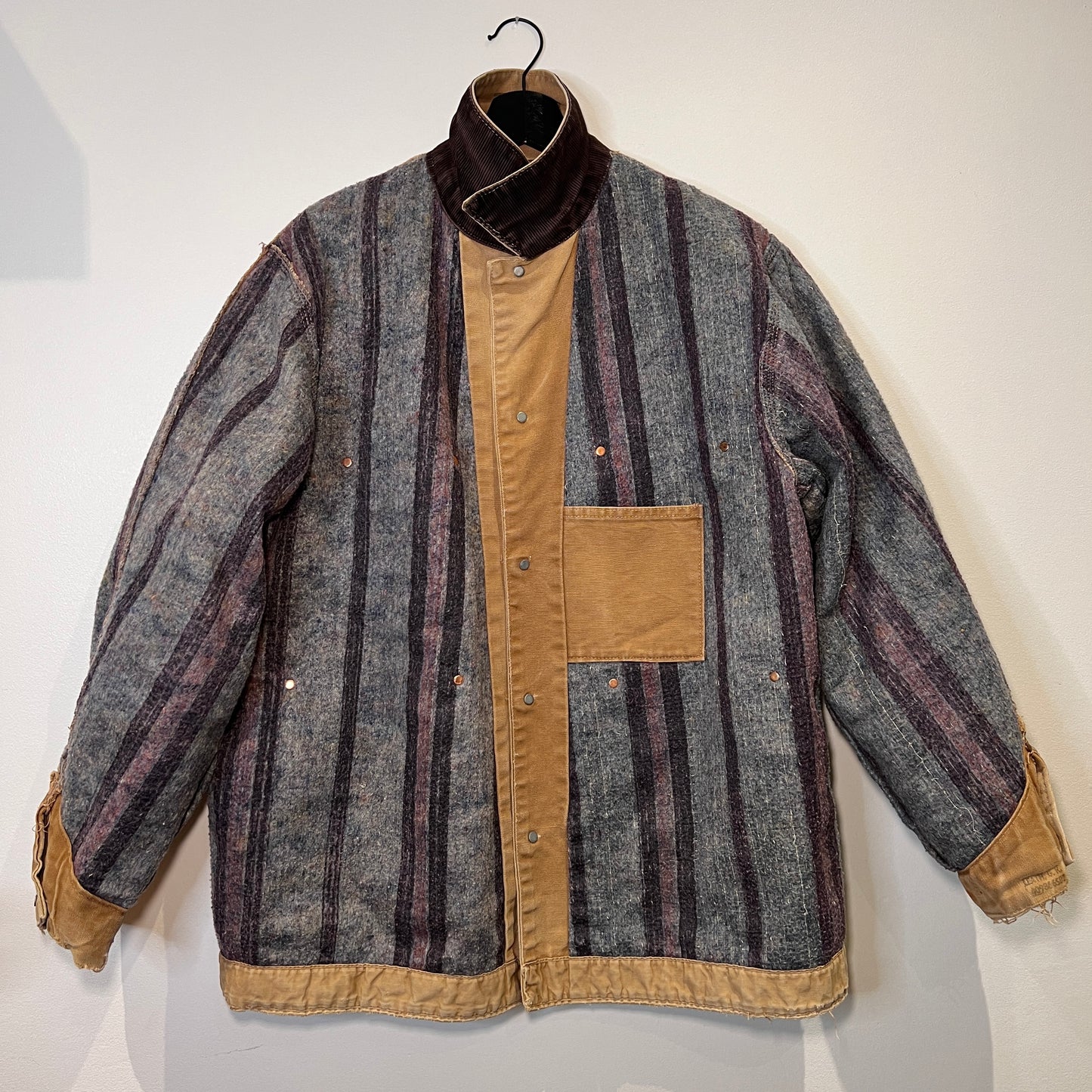 1970s Carhartt Faded & Distressed Blanket Lined Canvas Chore Jacket
