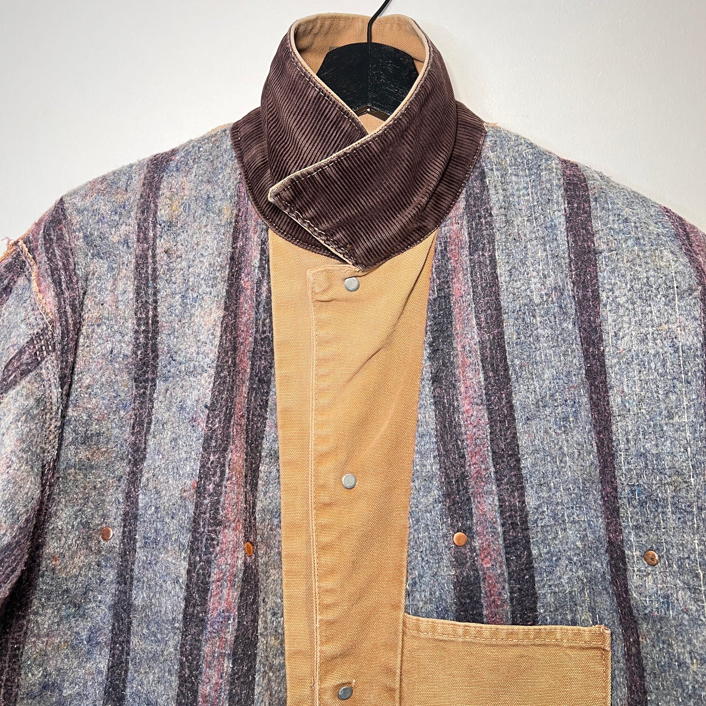 1970s Carhartt Faded & Distressed Blanket Lined Canvas Chore Jacket