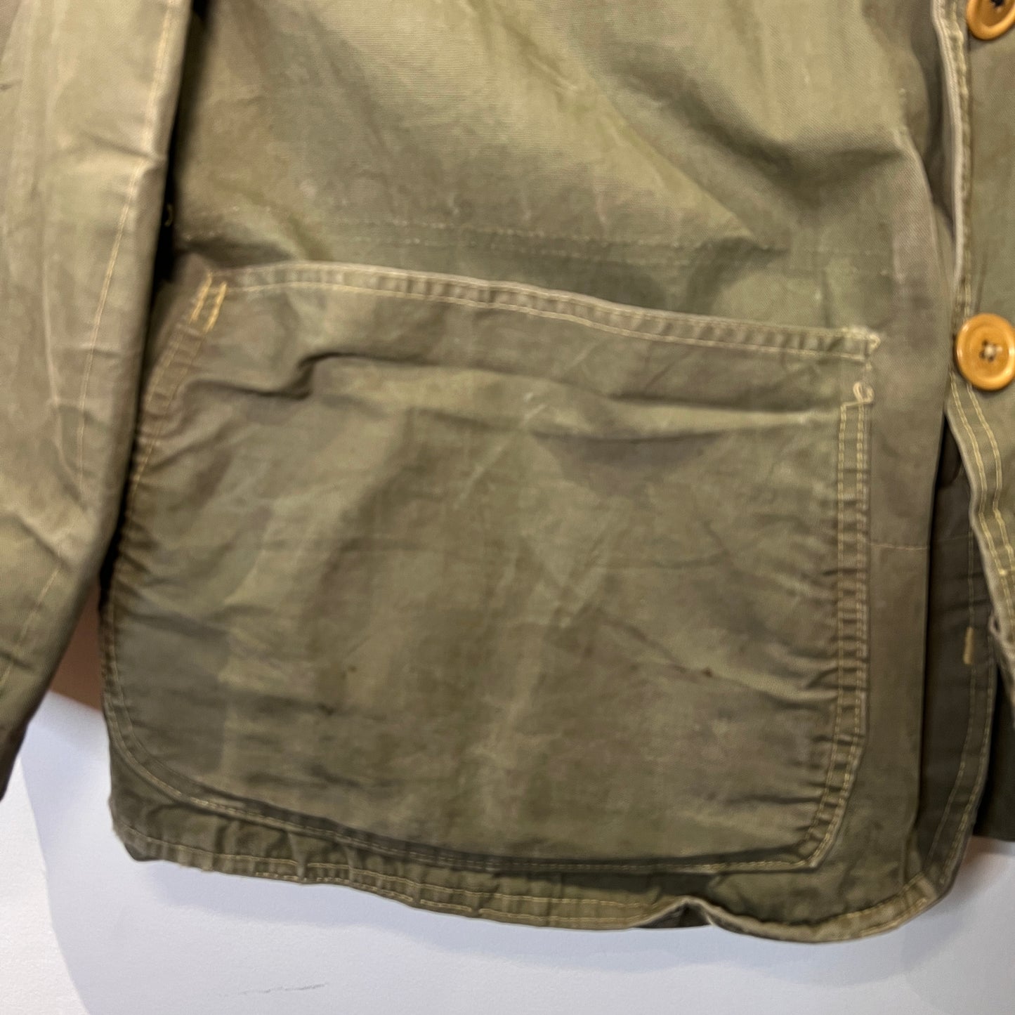 1930s - 1940s Olive Gun Coat Jacket