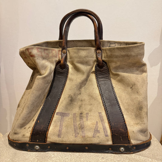 1940s ~ 1950s TWA (Trans World Airlines) utility bag
