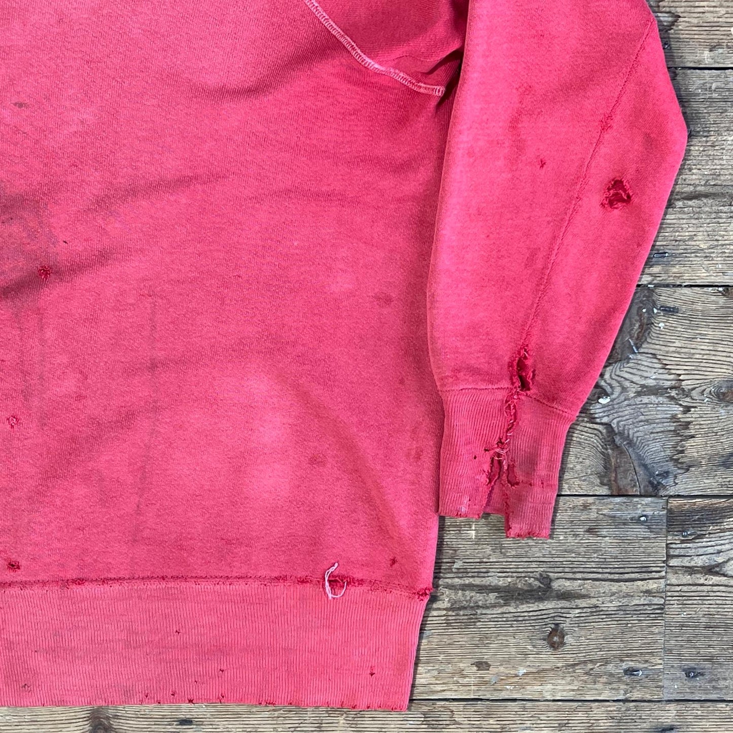 1960s Faded & Distressed Red Sweatshirt