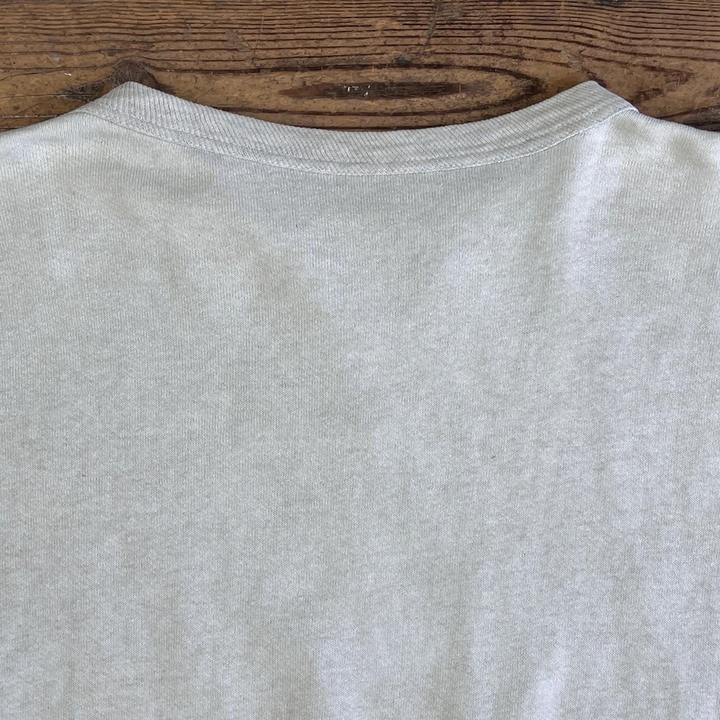 1950s Single V Heather Light Grey Sweatshirt with Hampton Beach N.H. Print