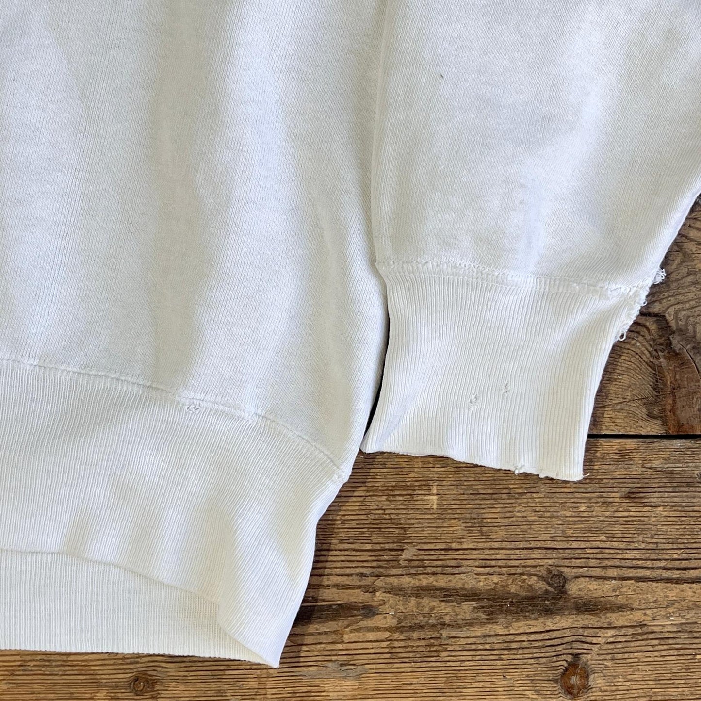 1950s Single V White Sweatshirt with American Field Service Print