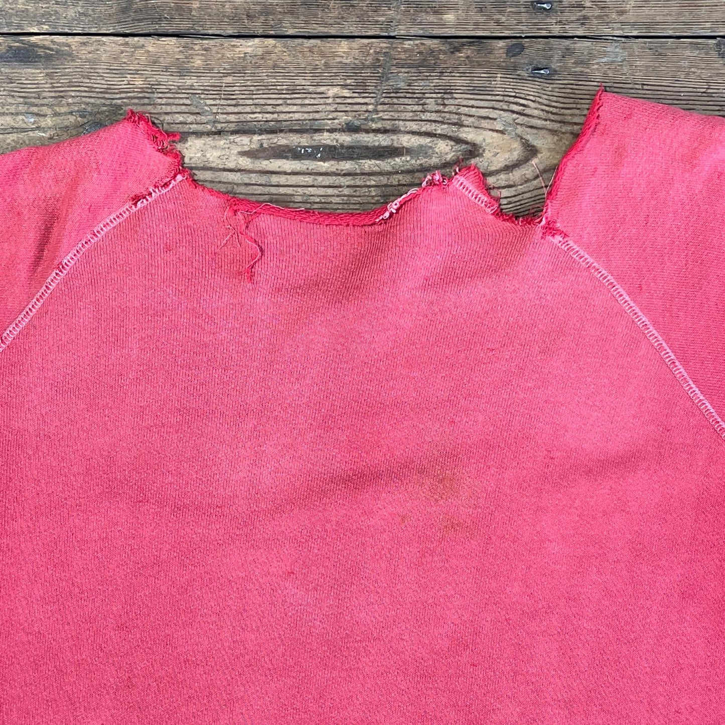 1960s Faded & Distressed Red Sweatshirt