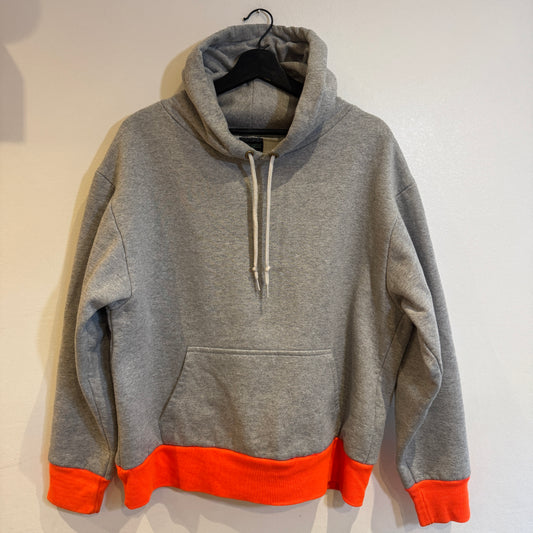 1990s Camber Medium Heather Grey Waffle Thermal Lined Hoodie Super Boxy Sweatshirt