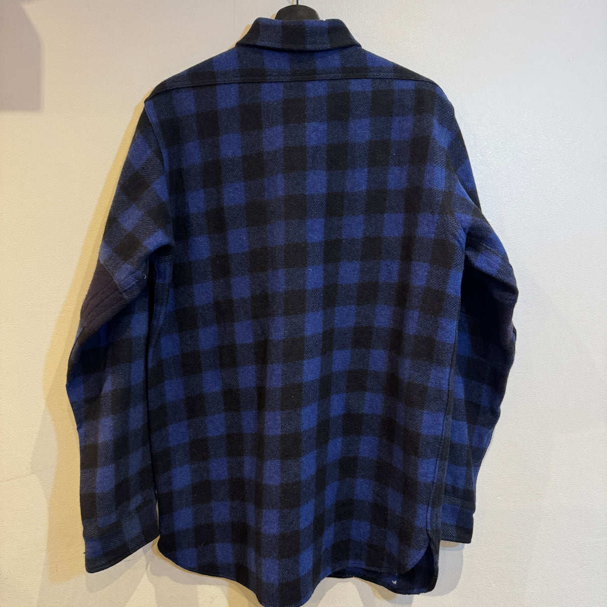 1930s Montgomery Ward Blue Black Checkered Flannel Shirt