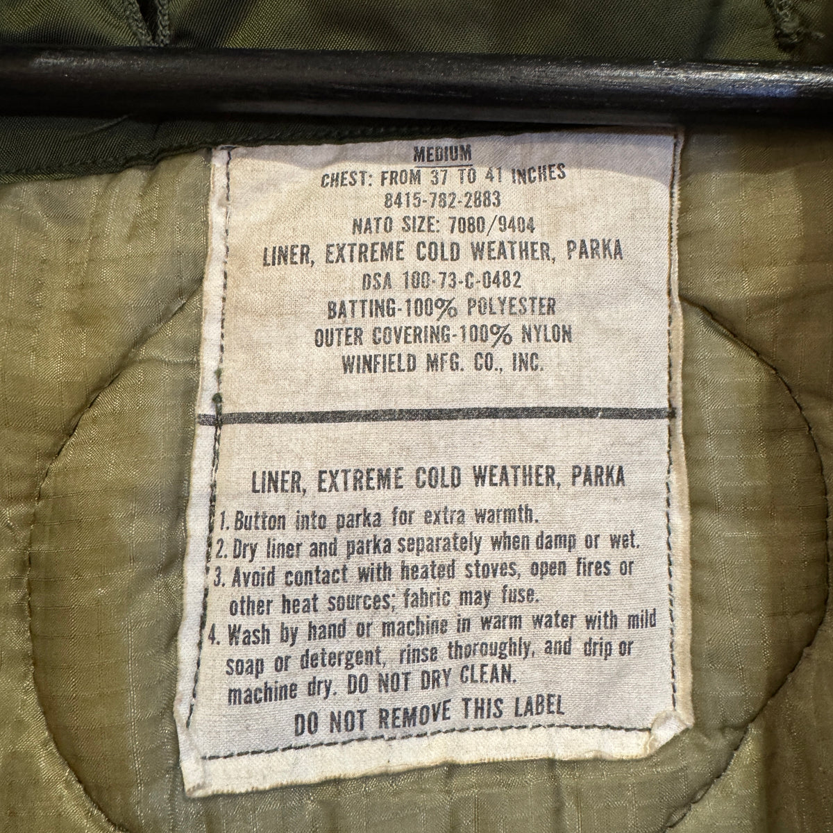 1982s US Military M-65 Fishtail Parka