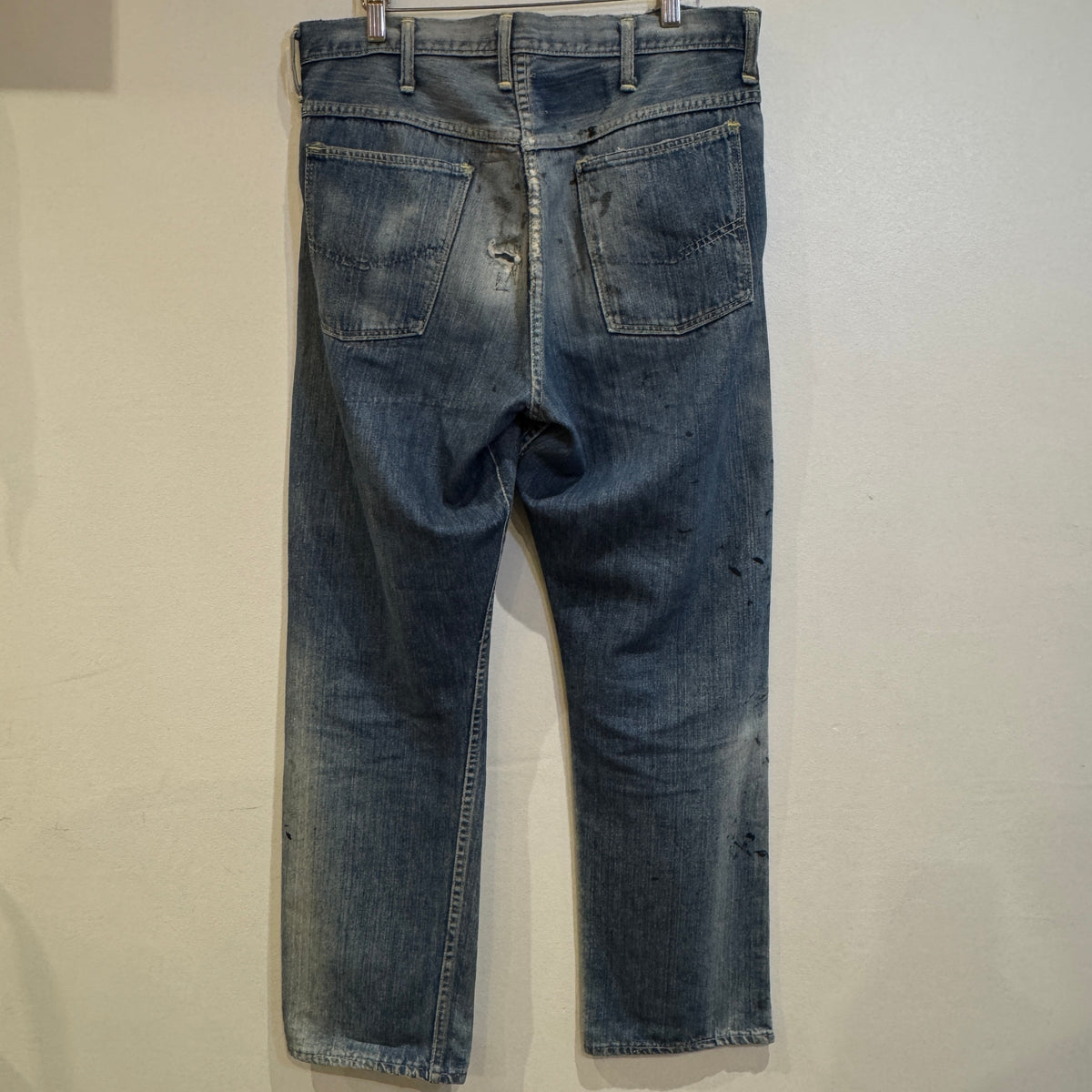 1950s ~ 1960s The Plains Rider Faded Blue Denim Pant W35", L30"
