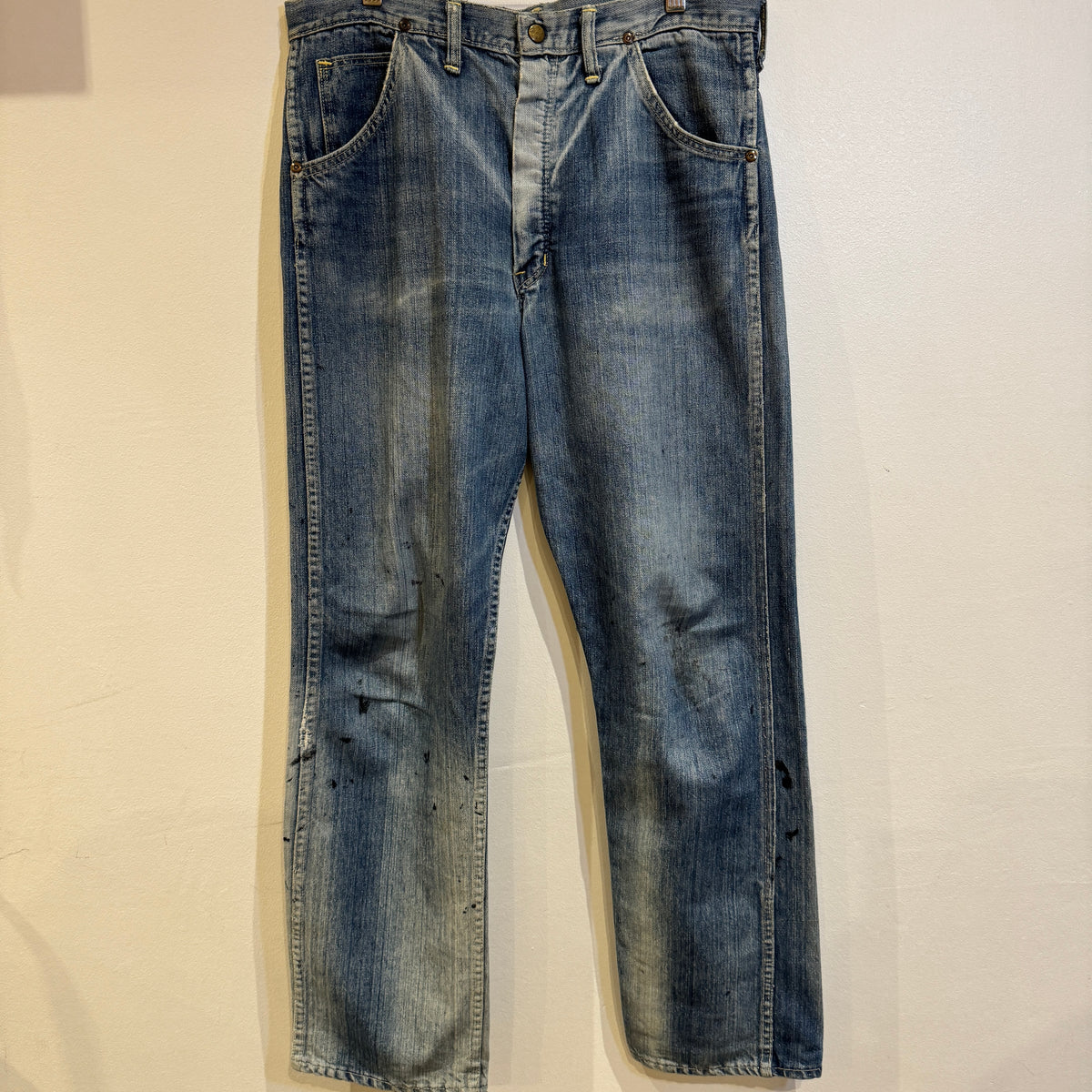 1950s ~ 1960s The Plains Rider Faded Blue Denim Pant W35", L30"