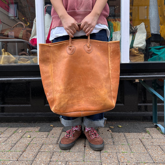 1960s L.L.Bean Large Leather Tote Bag