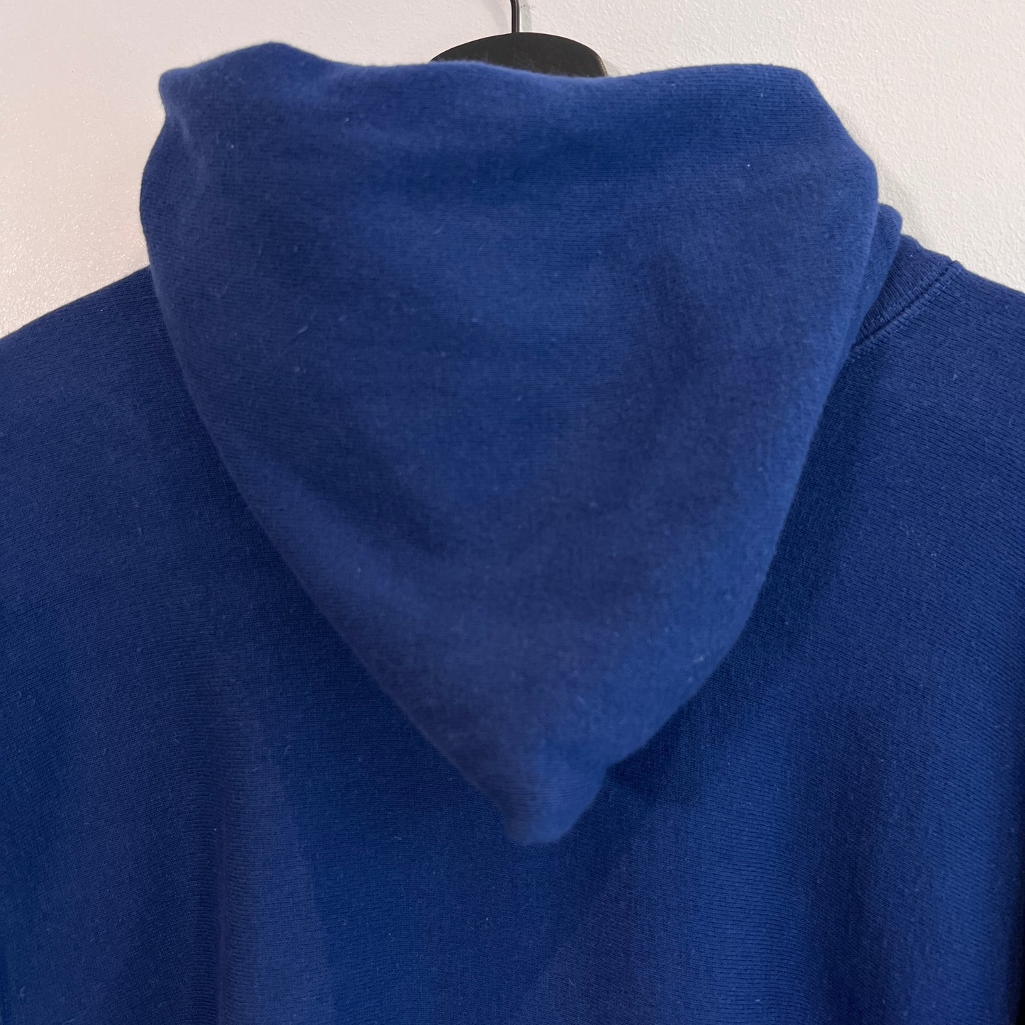 1973s ~ 1975s Champion Single Color Tag Blue Hoodie Sweatshirt with Blare Print