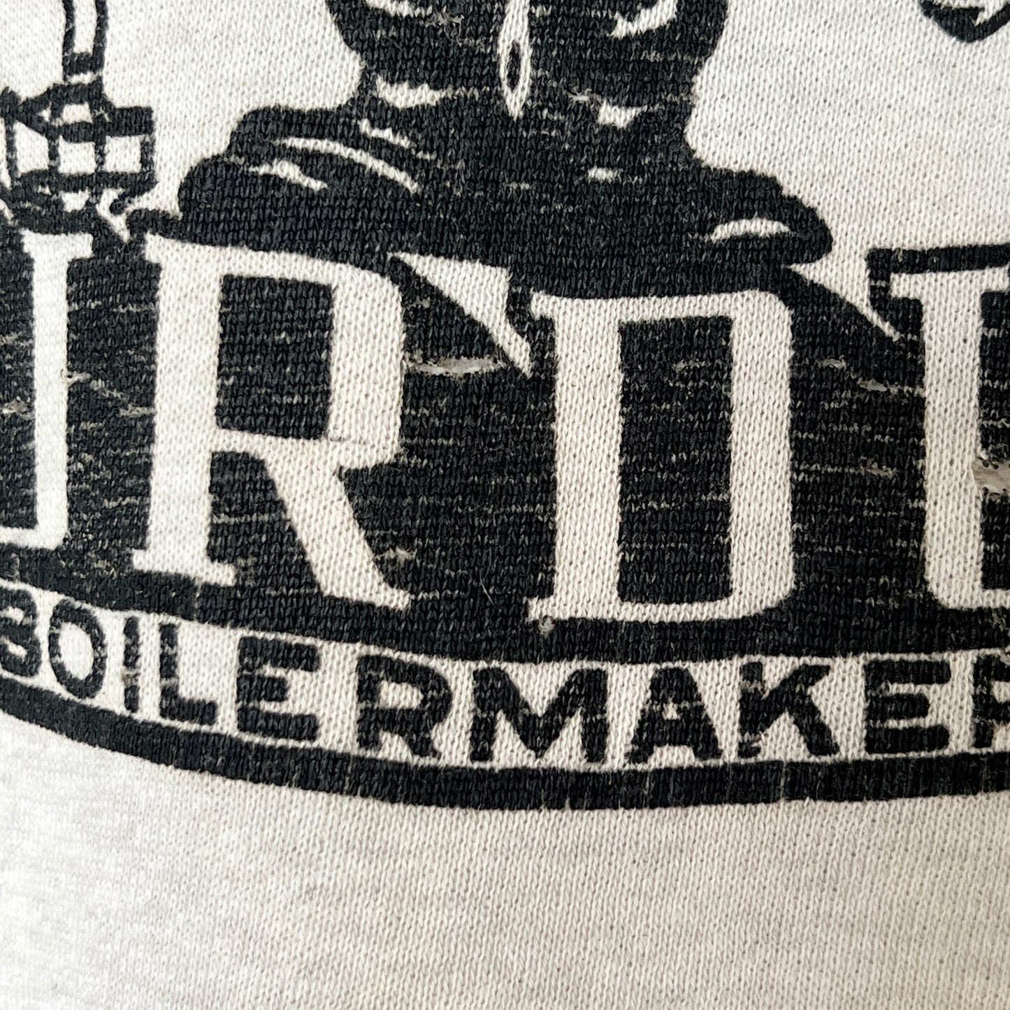 1951s ~ 1961s Champion Heather Grey Sweatshirt with Purdue Boilermakers Print