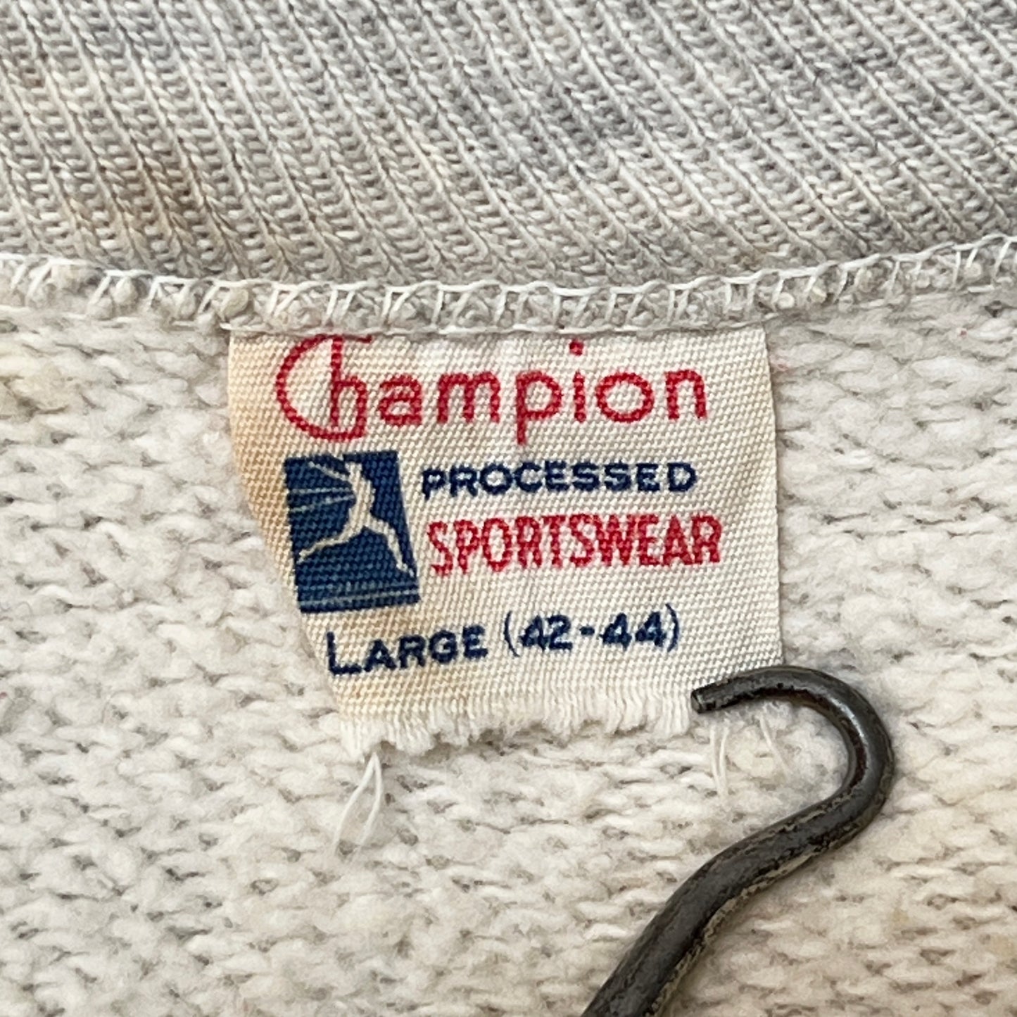 1951s ~ 1961s Champion Heather Grey Sweatshirt with Purdue Boilermakers Print