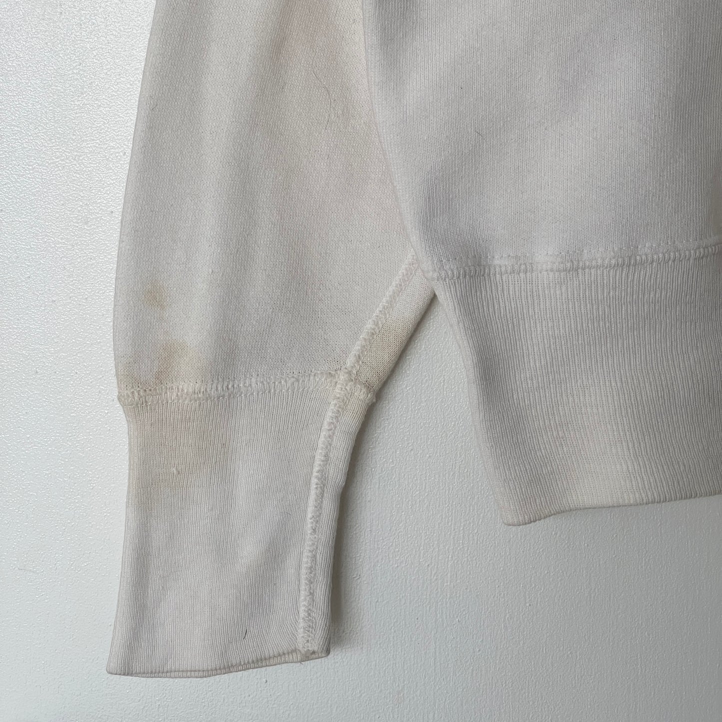 1951s ~ 1961s Champion White Sweatshirt with Druce Lake Camp Print