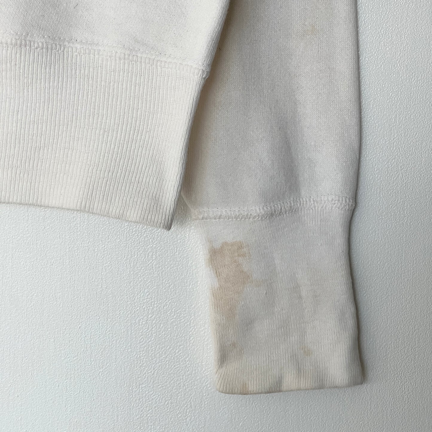 1951s ~ 1961s Champion White Sweatshirt with Druce Lake Camp Print