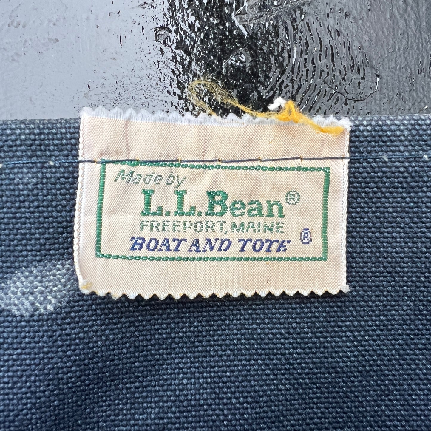 1980s L.L.Bean Two Tone Blue and Red Large Boat and Tote Bag