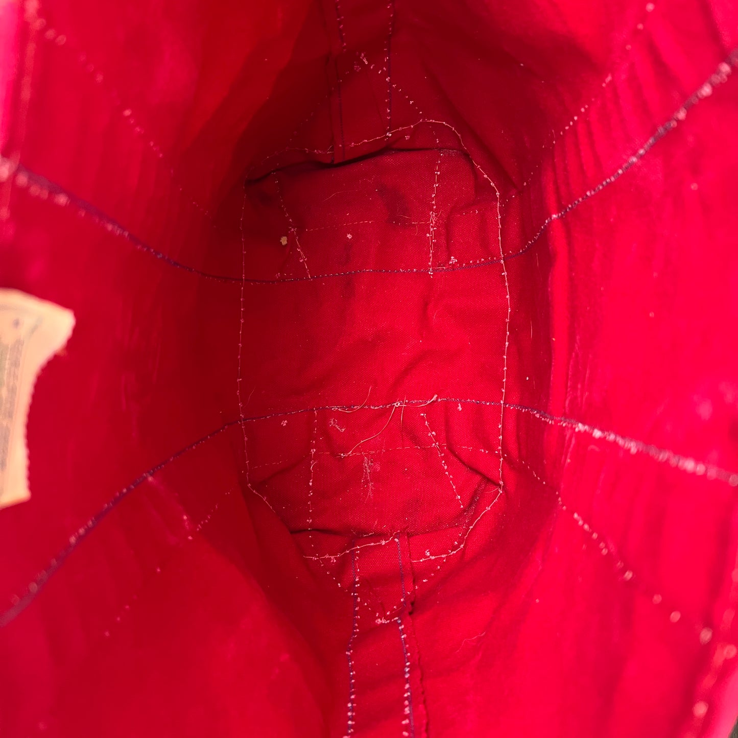 1980s L.L.Bean Two Tone Red and Blue Medium Boat and Tote Bag