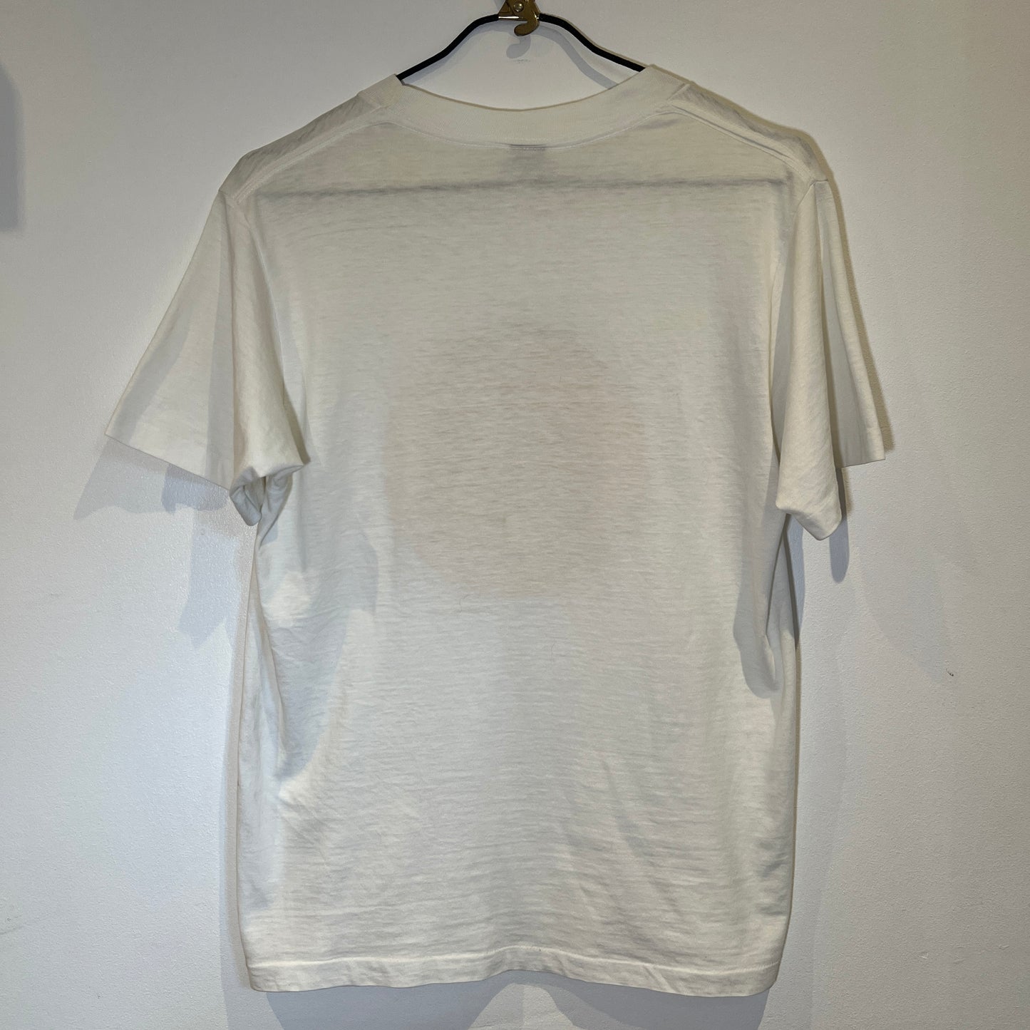 1980s White T-Shirt with Smiley Face Print