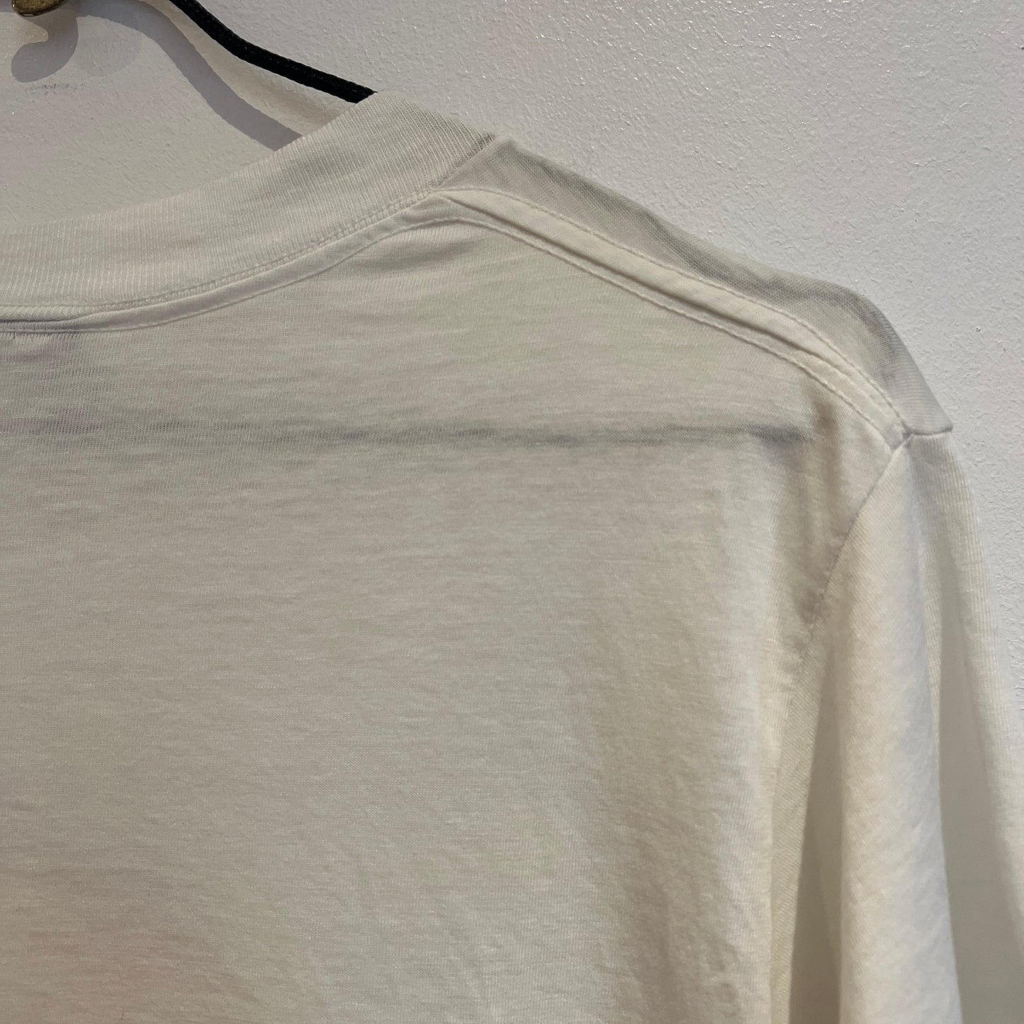 1980s White T-Shirt with Smiley Face Print