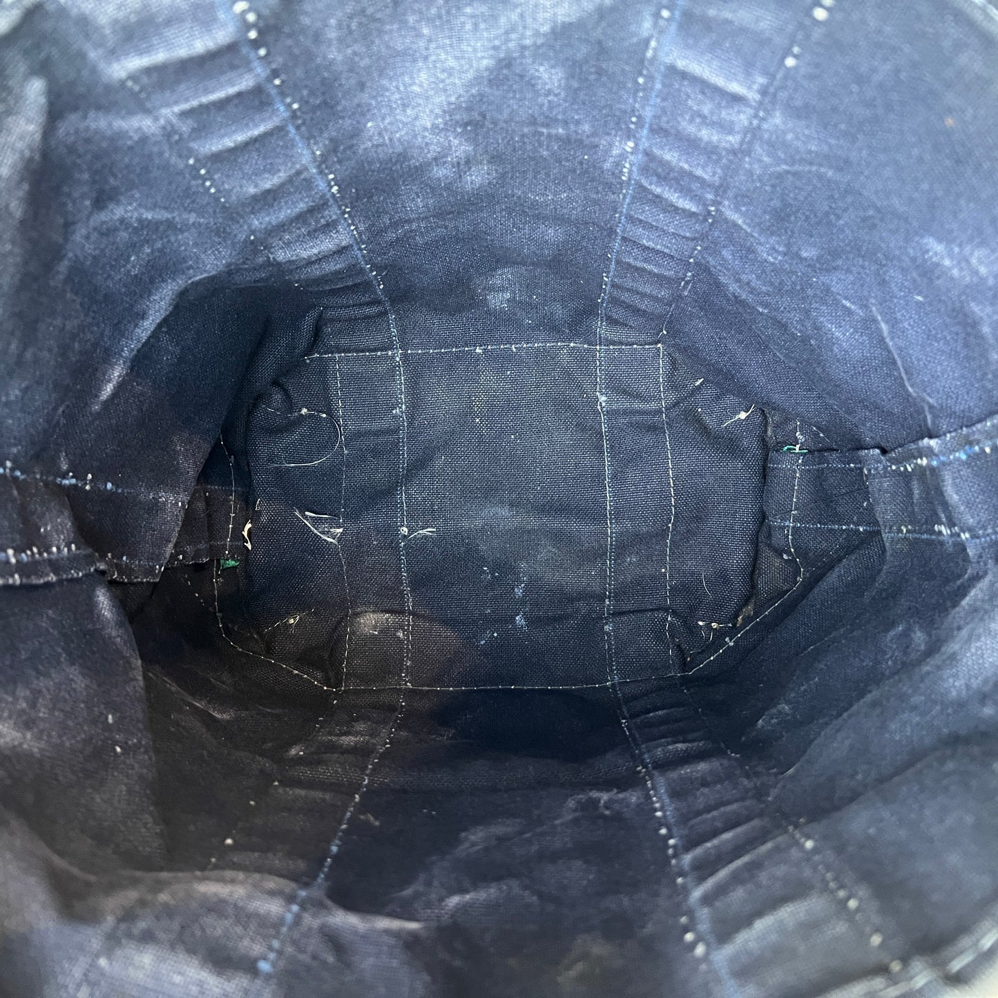 1980s L.L.Bean Two Tone Blue and Green Medium Boat and Tote Bag