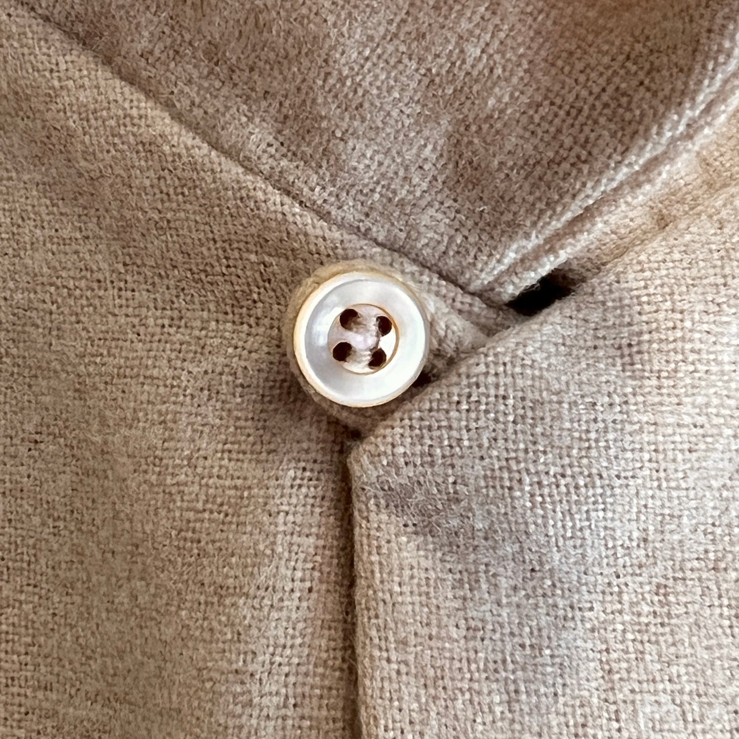 1950s Levi's De Luxe Plain Flannel Sand Beige Shirt