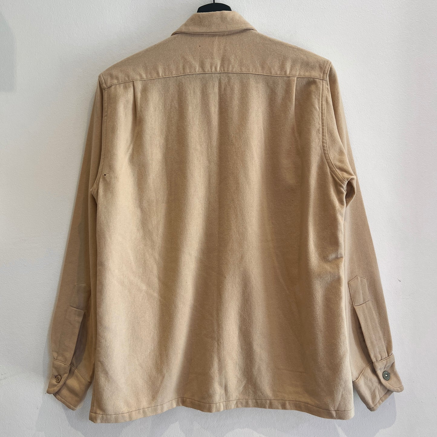 1950s Levi's De Luxe Plain Flannel Sand Beige Shirt