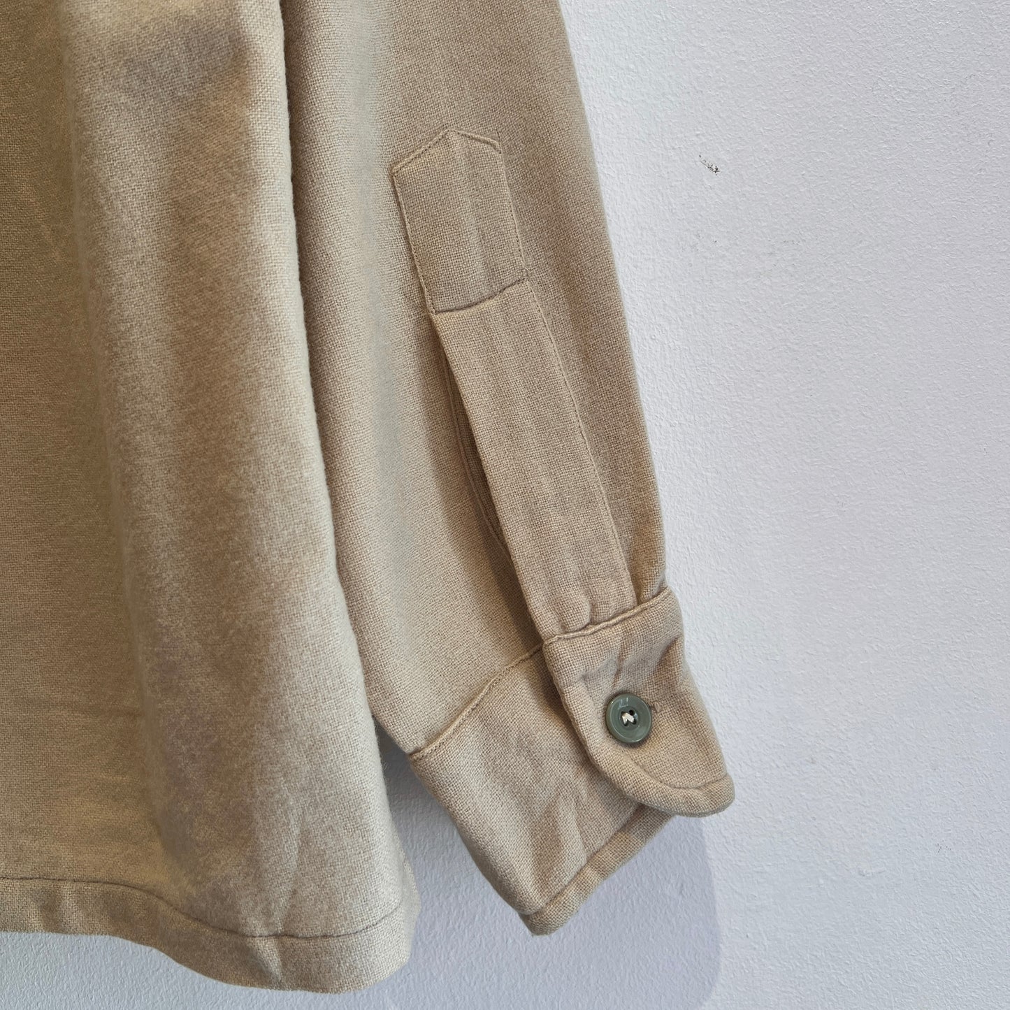 1950s Levi's De Luxe Plain Flannel Sand Beige Shirt
