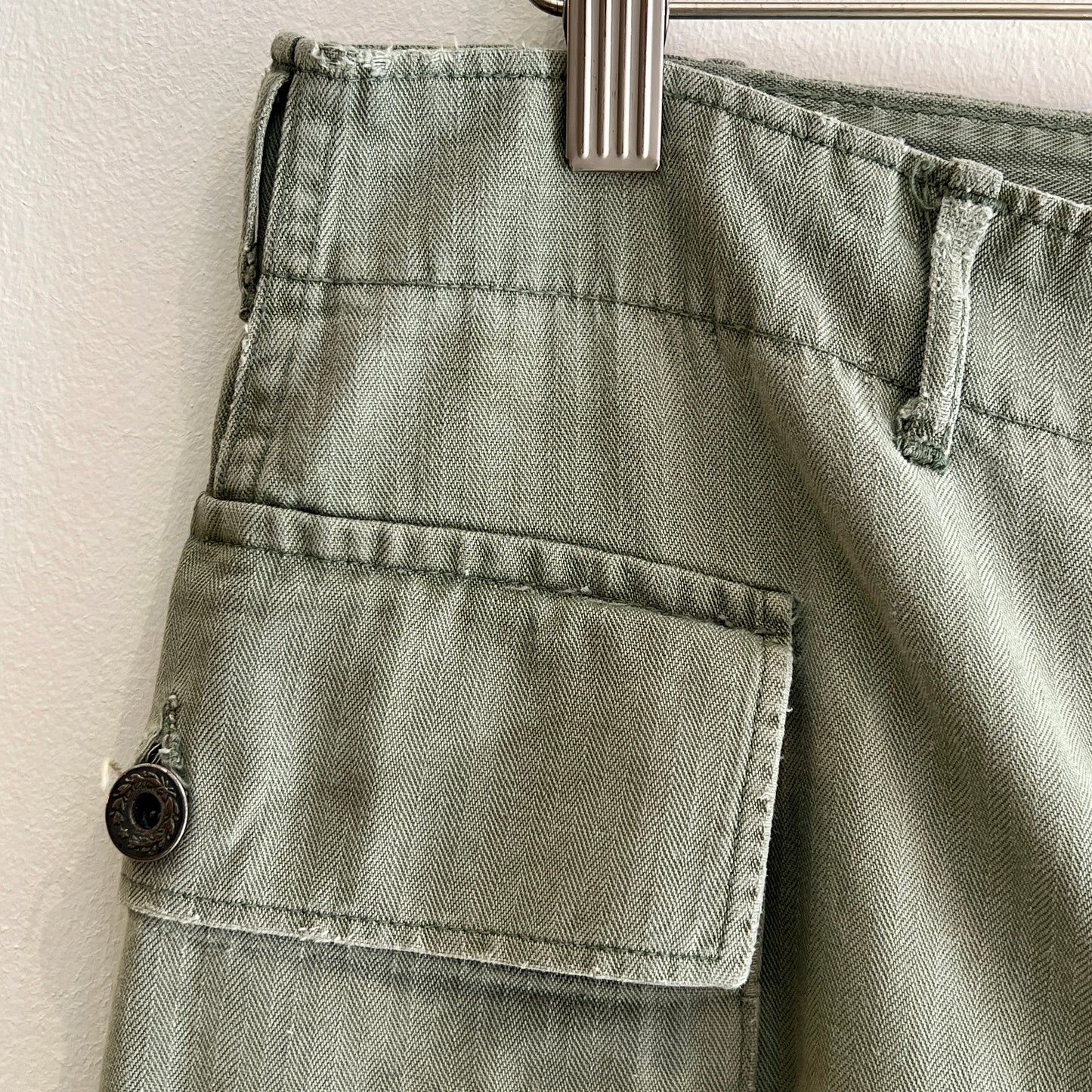 1940s WWII-era U.S. Military HBT Utility Trousers W33", L27"