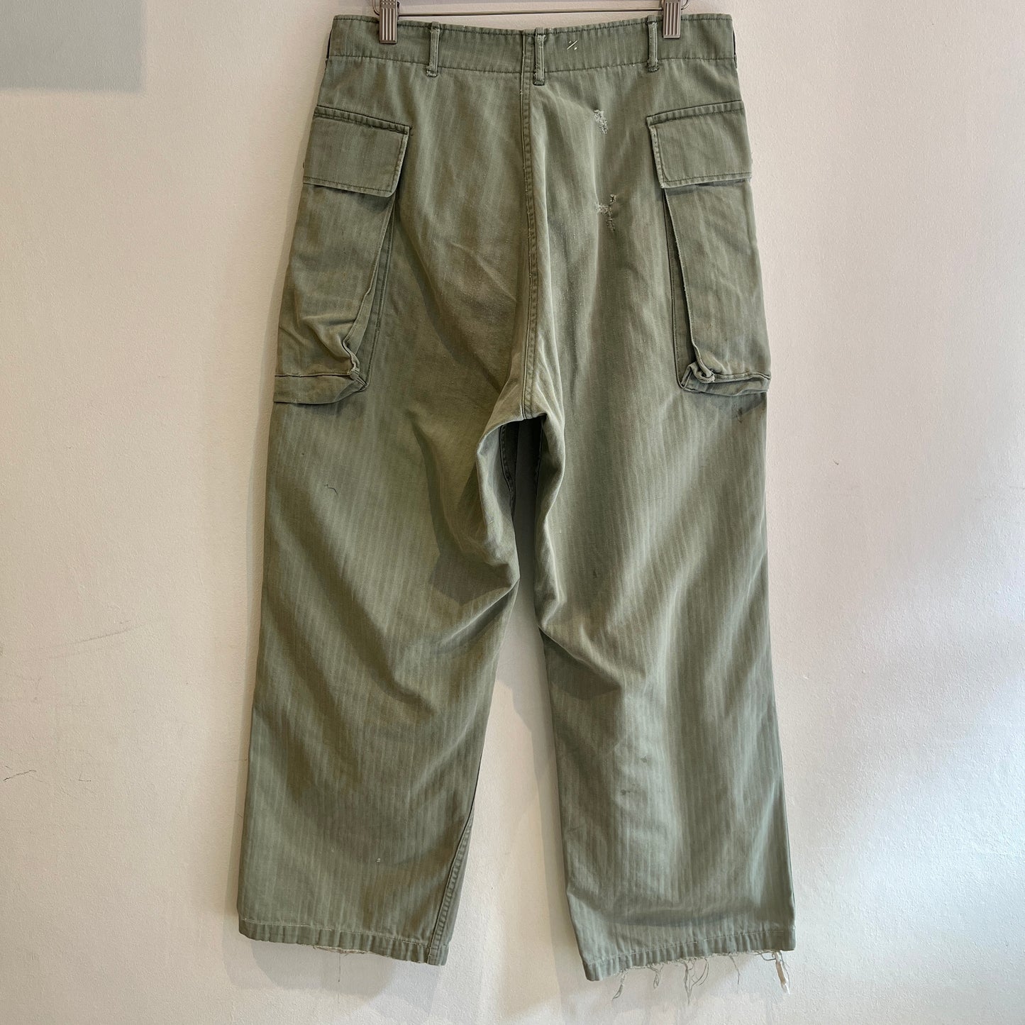 1940s WWII-era U.S. Military HBT Utility Trousers W33", L27"