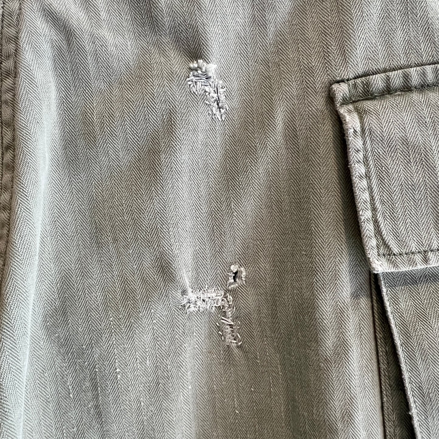 1940s WWII-era U.S. Military HBT Utility Trousers W33", L27"