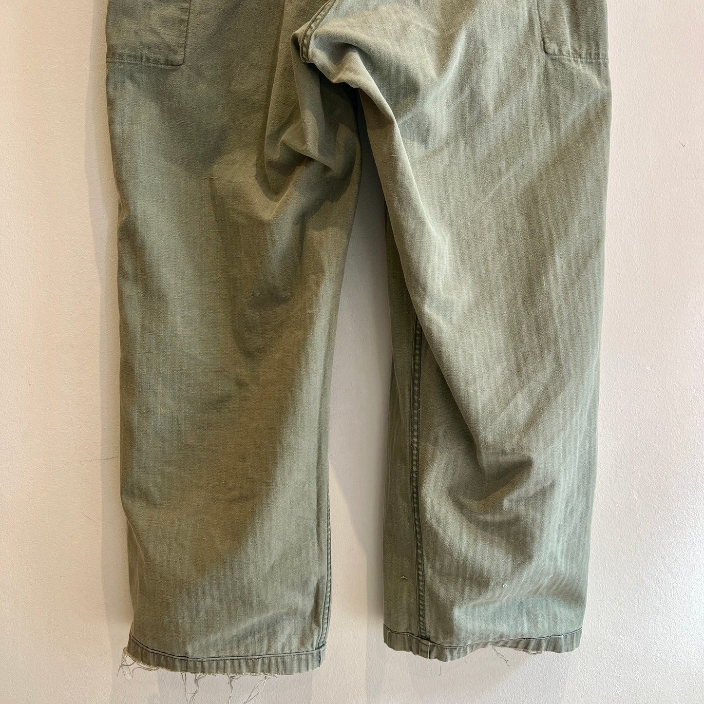 1940s WWII-era U.S. Military HBT Utility Trousers W33", L27"