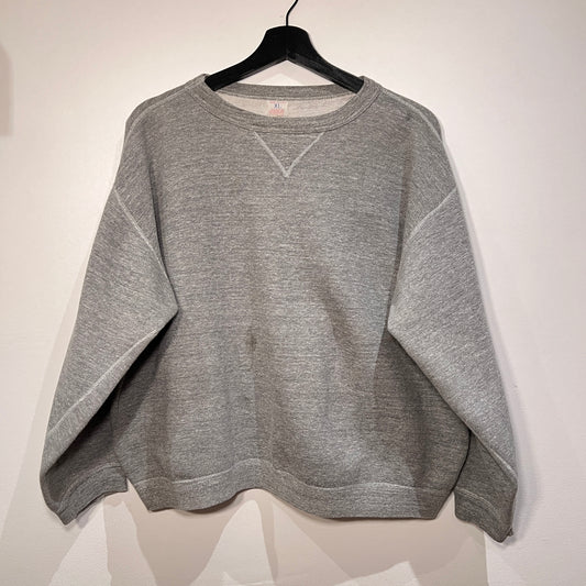 1950s Russell Athletic Medium Heather Grey Single V Super Boxy Sweatshirt