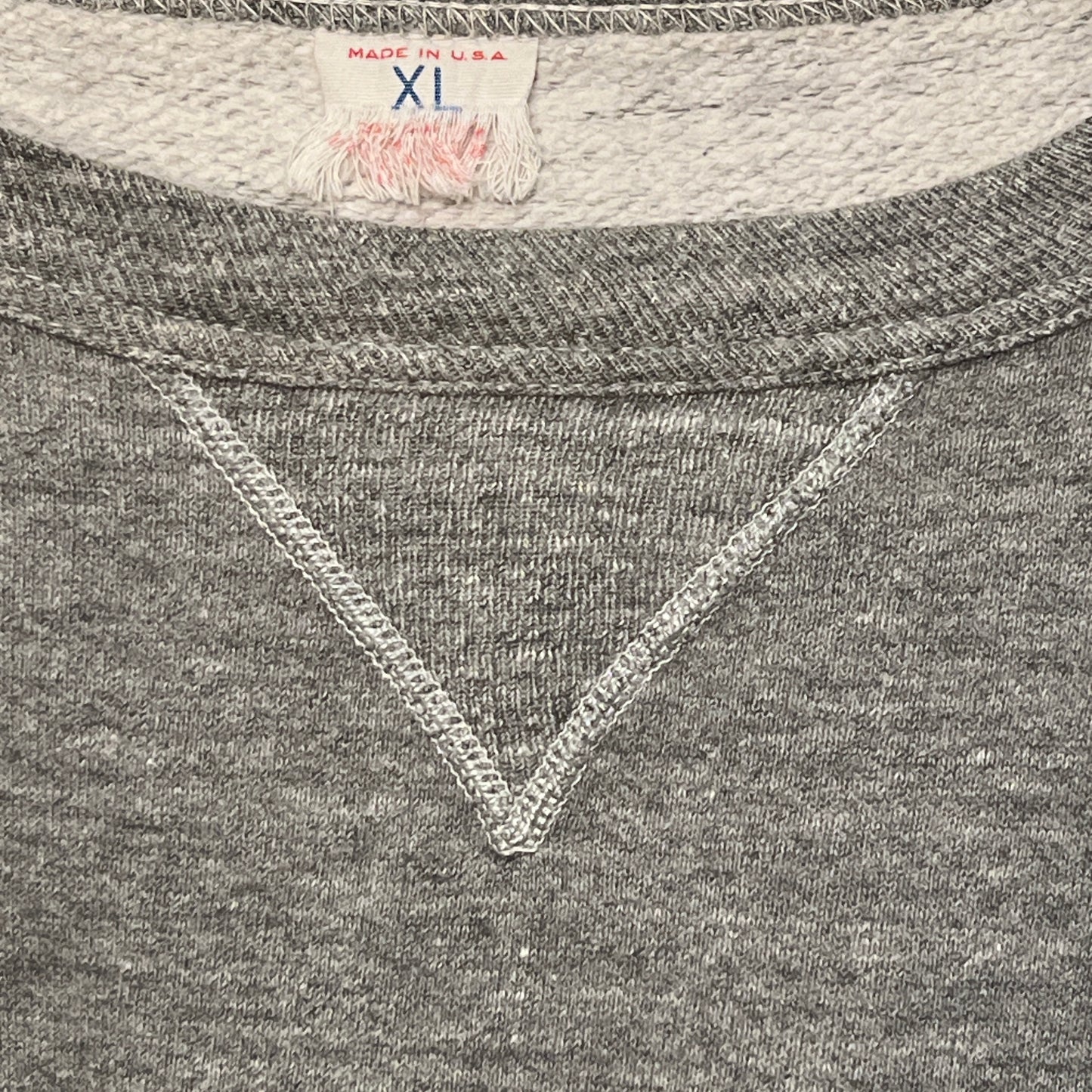 1950s Russell Athletic Medium Heather Grey Single V Super Boxy Sweatshirt